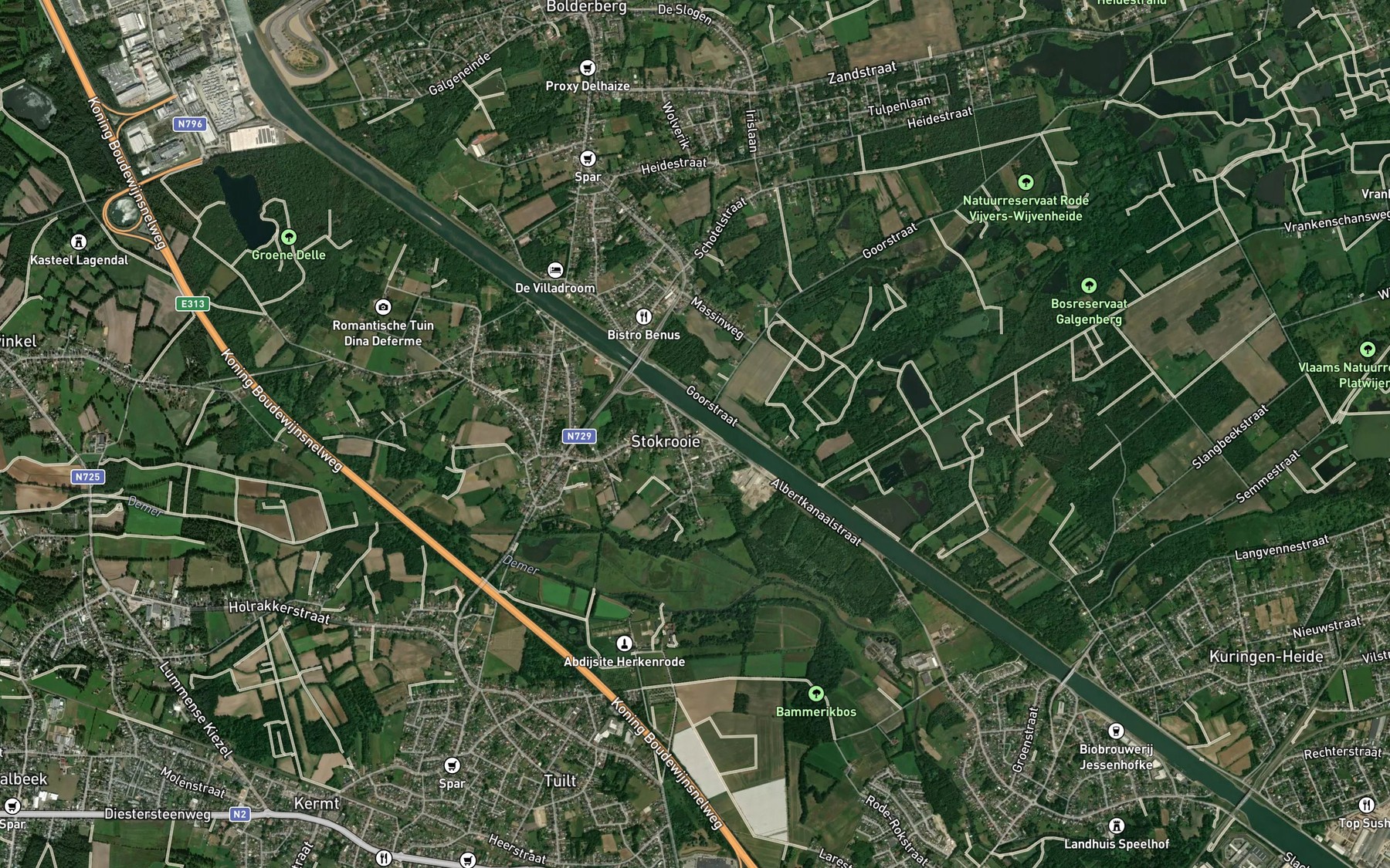 Satellite map of the Kolberg