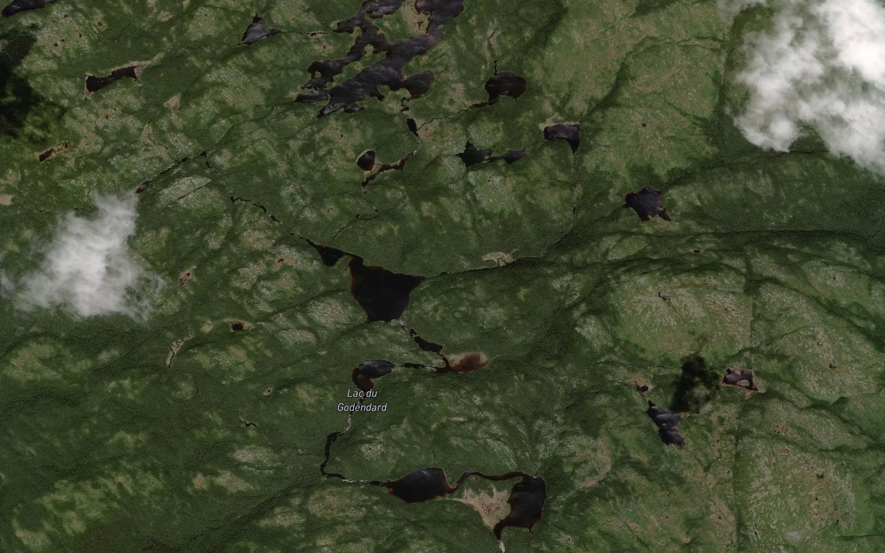Satellite map of the Lac de l'Envolee