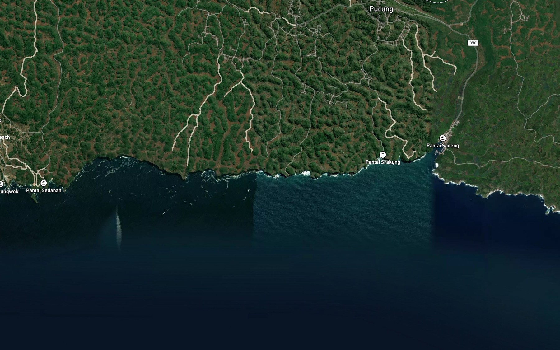 Satellite map of the Teluk Ngunyap