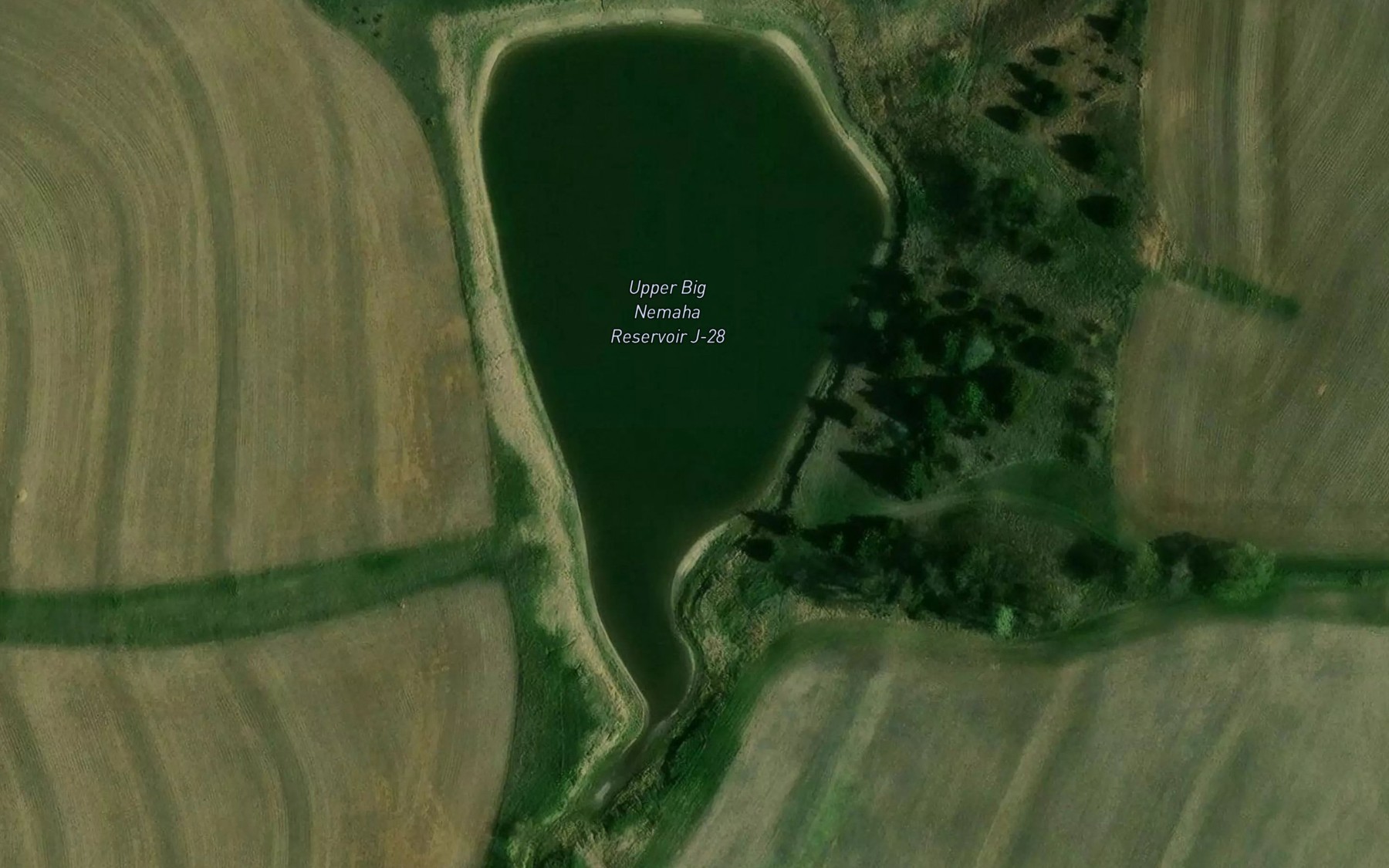 Satellite map of the Upper Big Nemaha Reservoir J-28