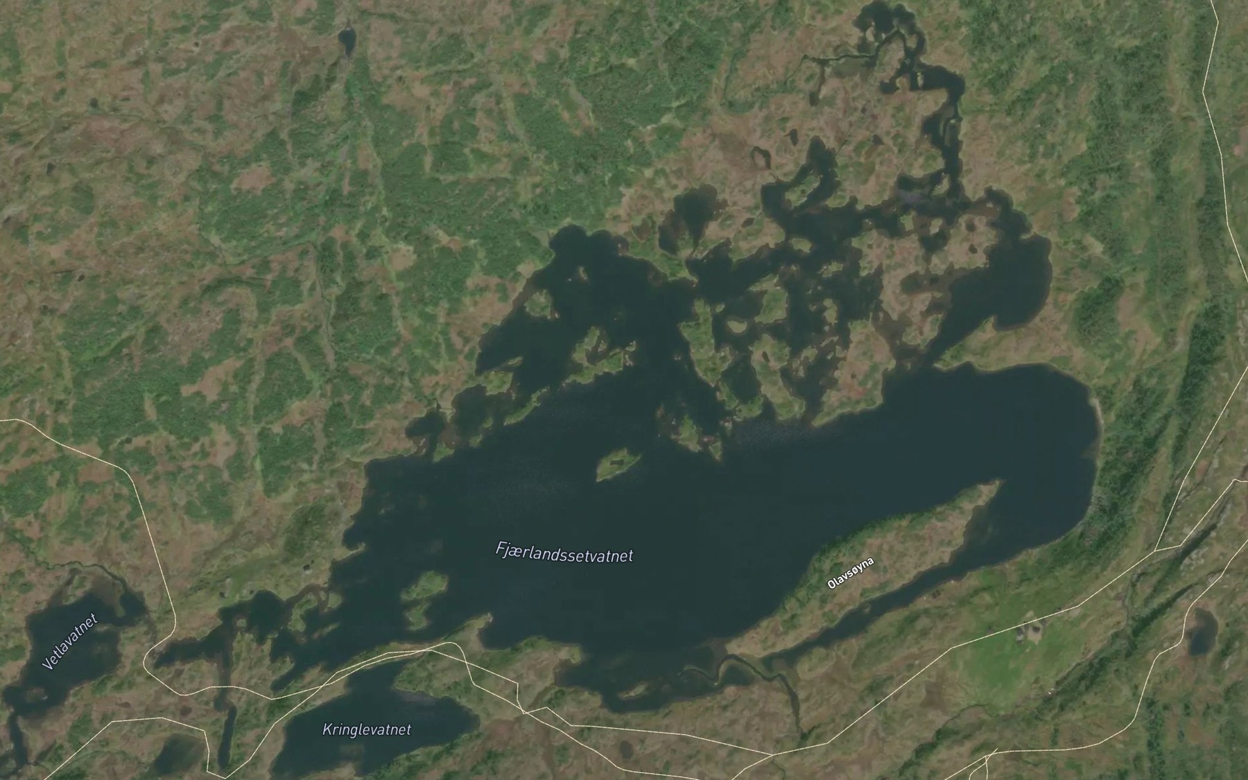Satellite map of the Fjaerlandssetvatnet