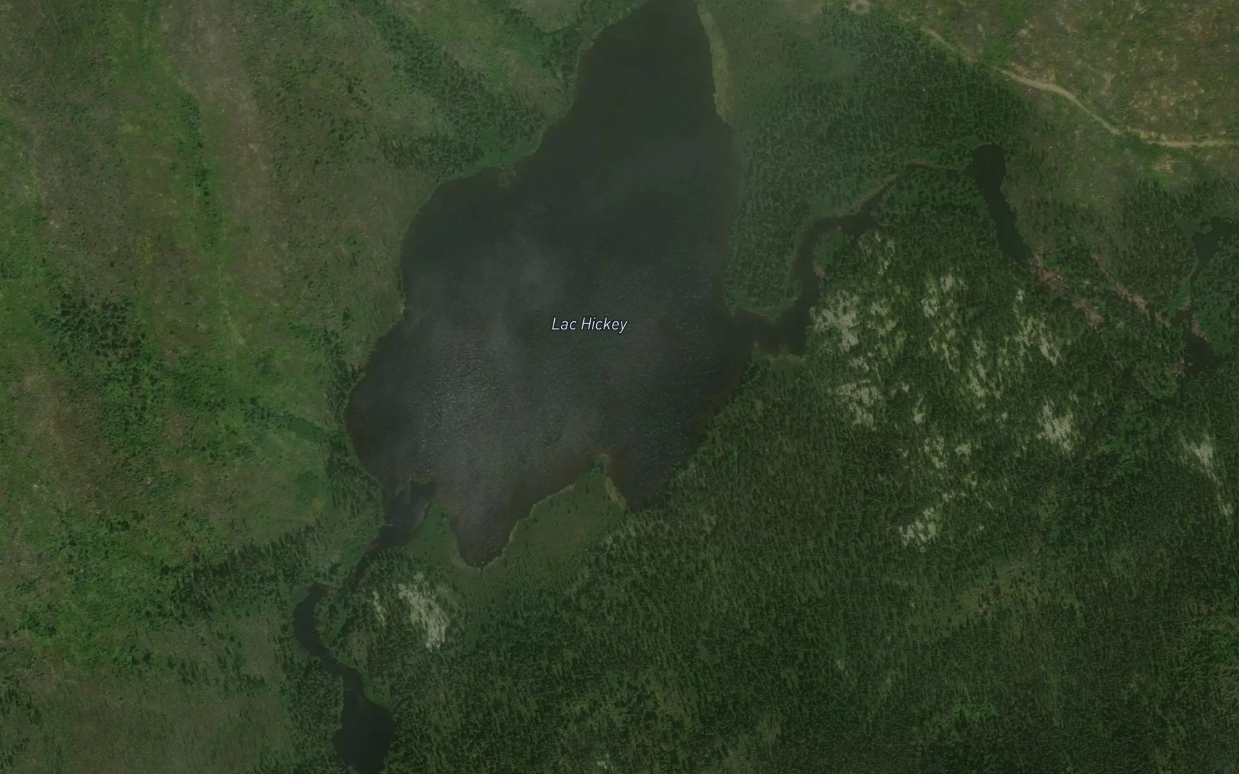 Satellite map of the Lac Hickey
