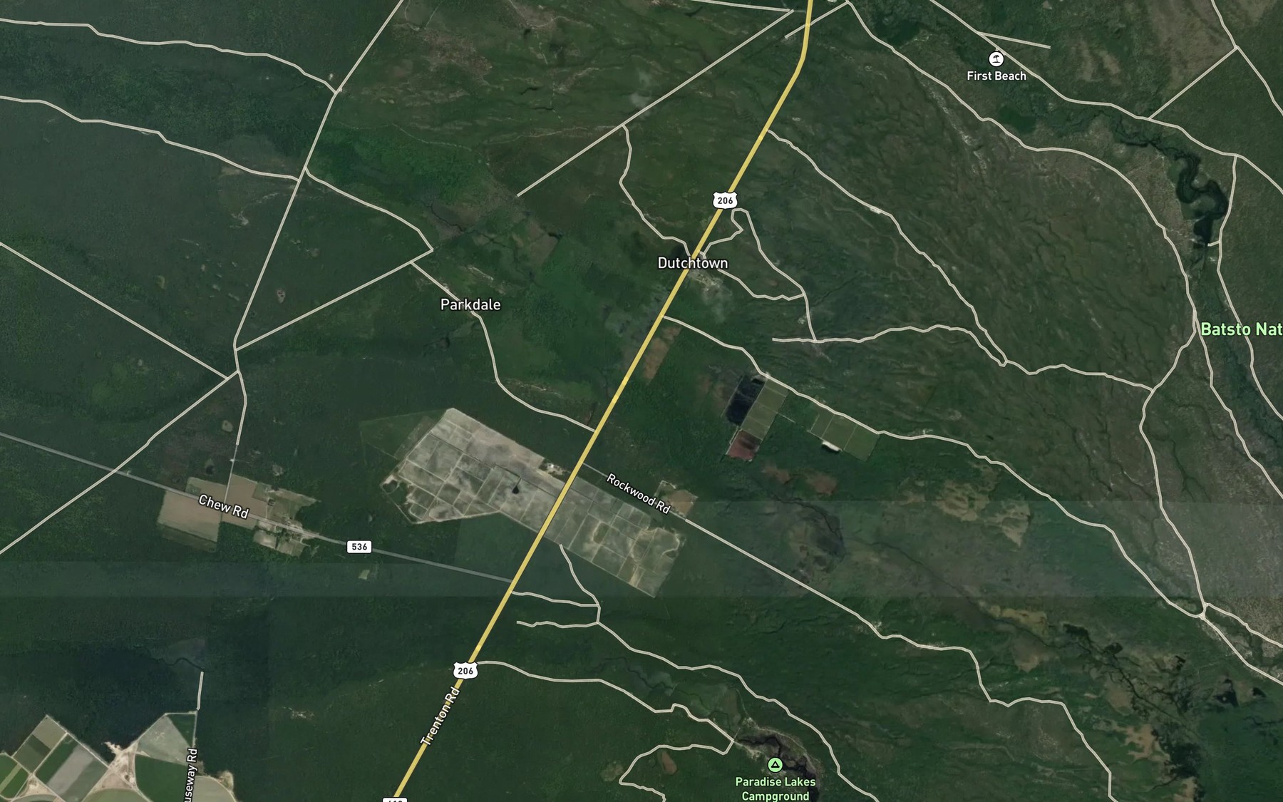 Satellite map of the Clark Branch