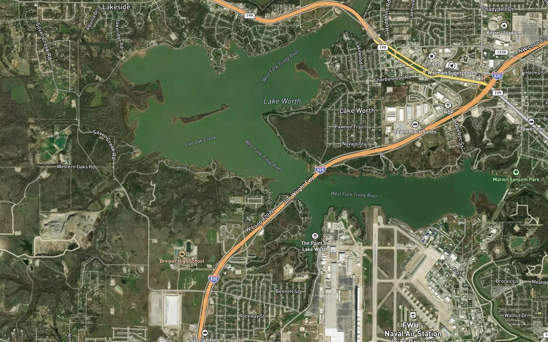 Satellite map of the Spot 4