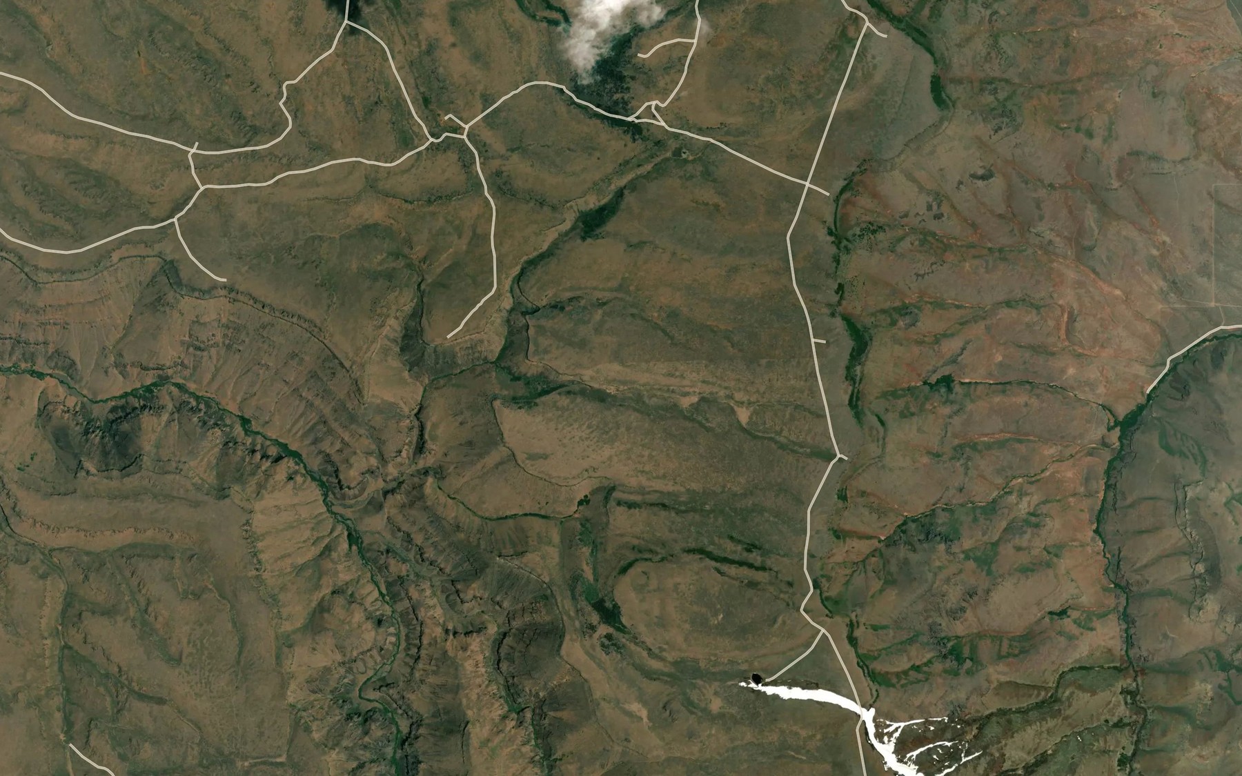 Satellite map of the South Mud Spring