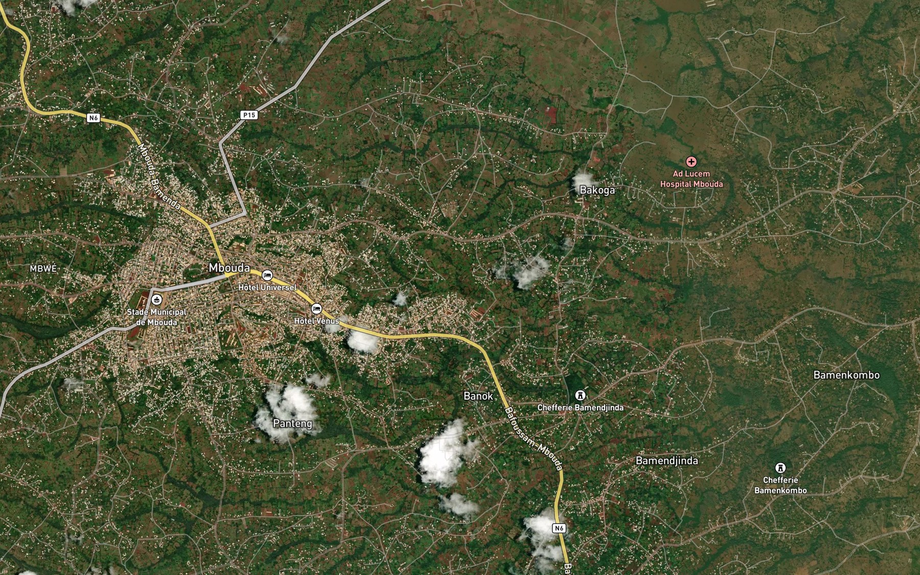 Satellite map of the Mangwa