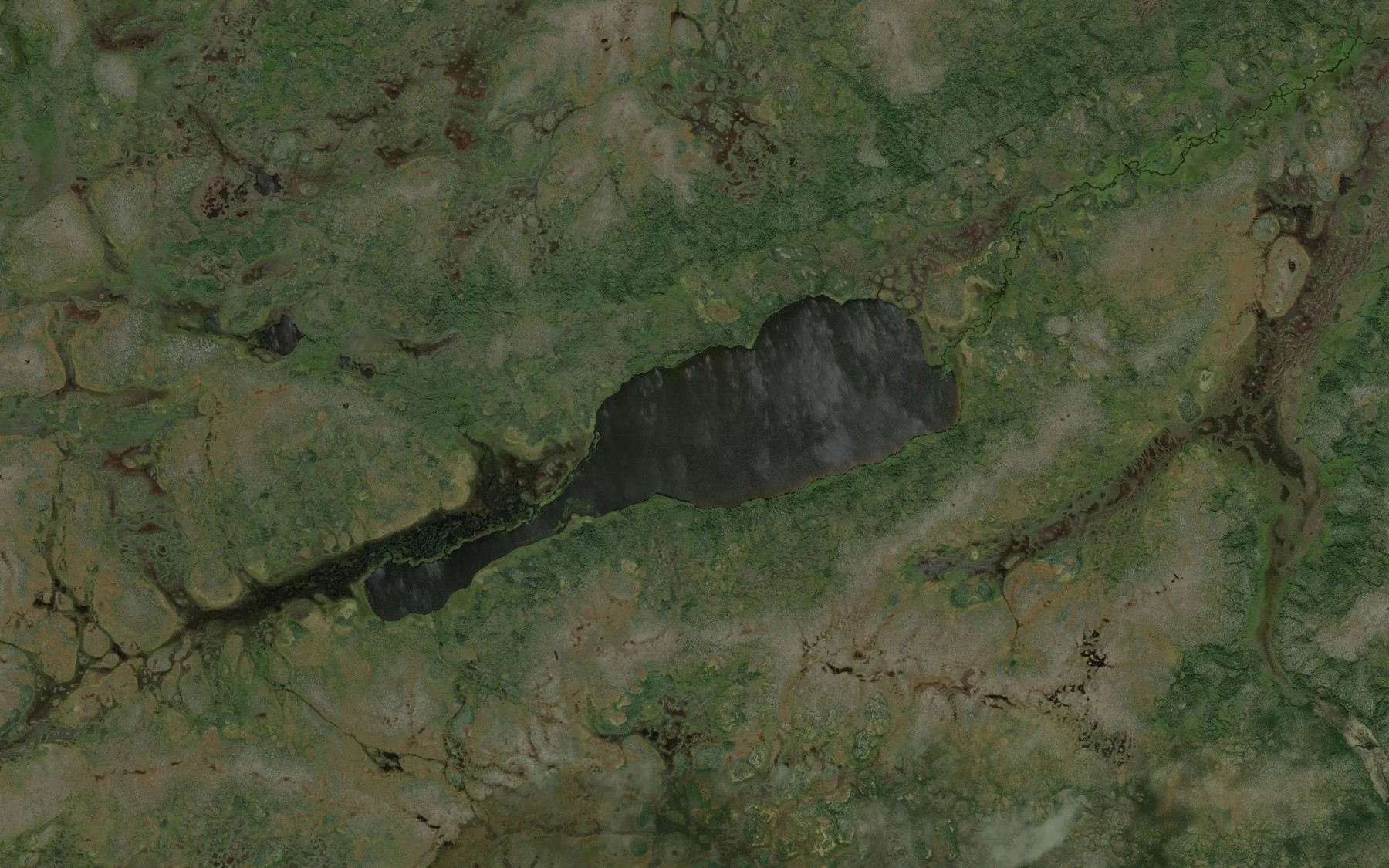 Satellite map of the Keeskwabitchow Lake