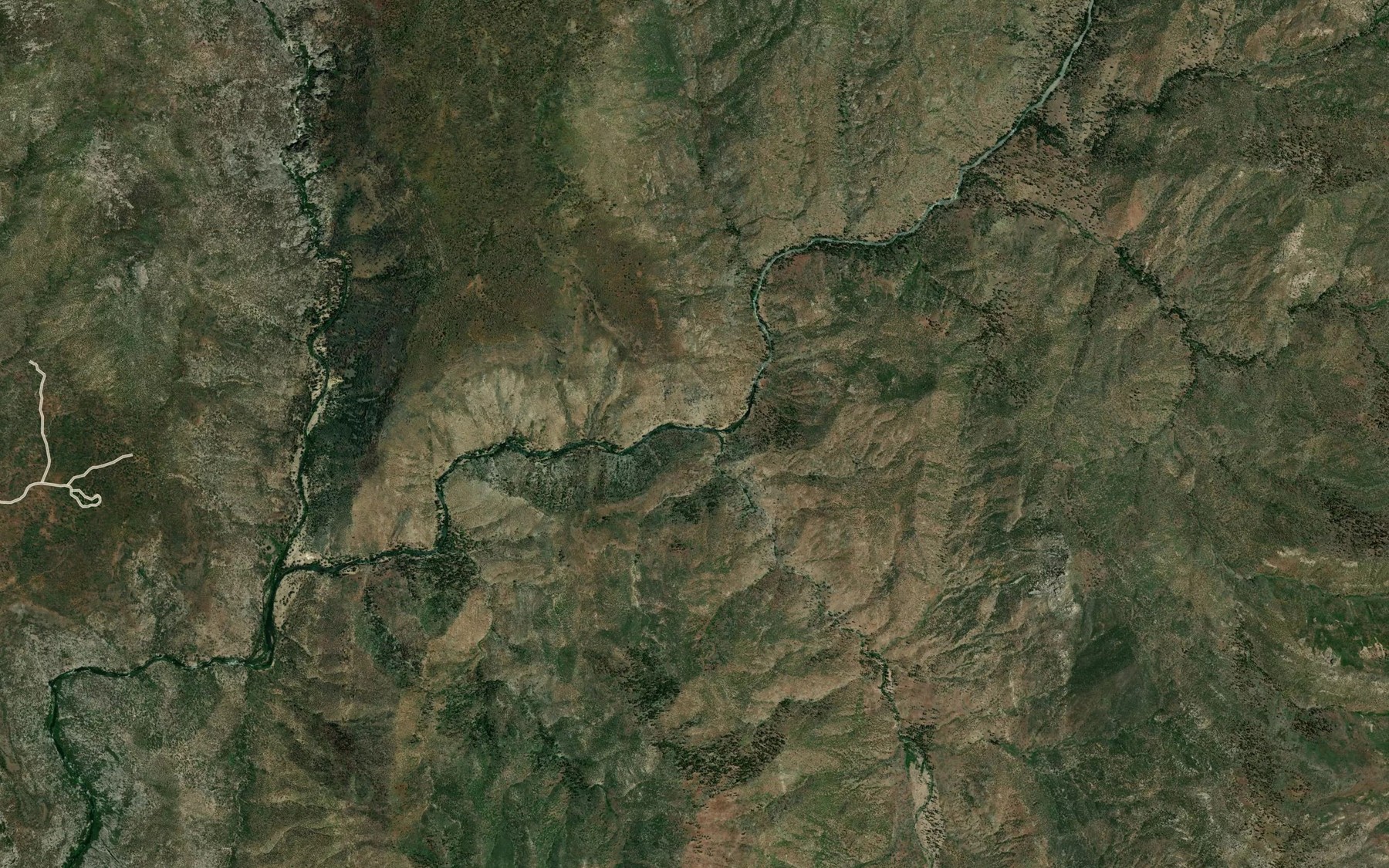 Satellite map of the Rattlesnake Creek