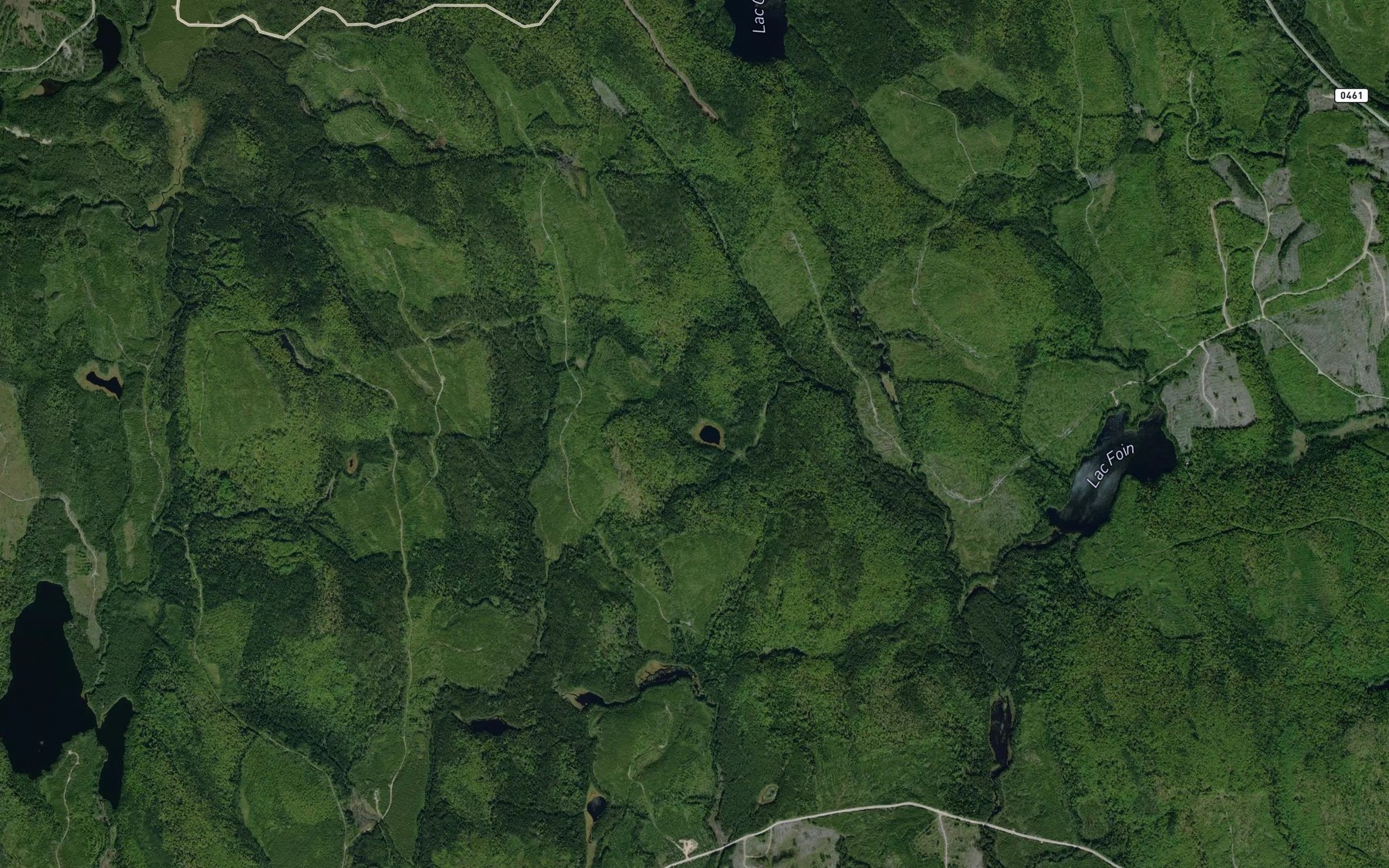Satellite map of the Lac Peck