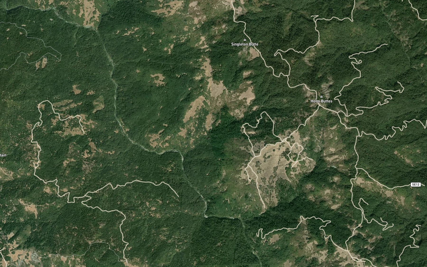 Satellite map of the Guy Creek