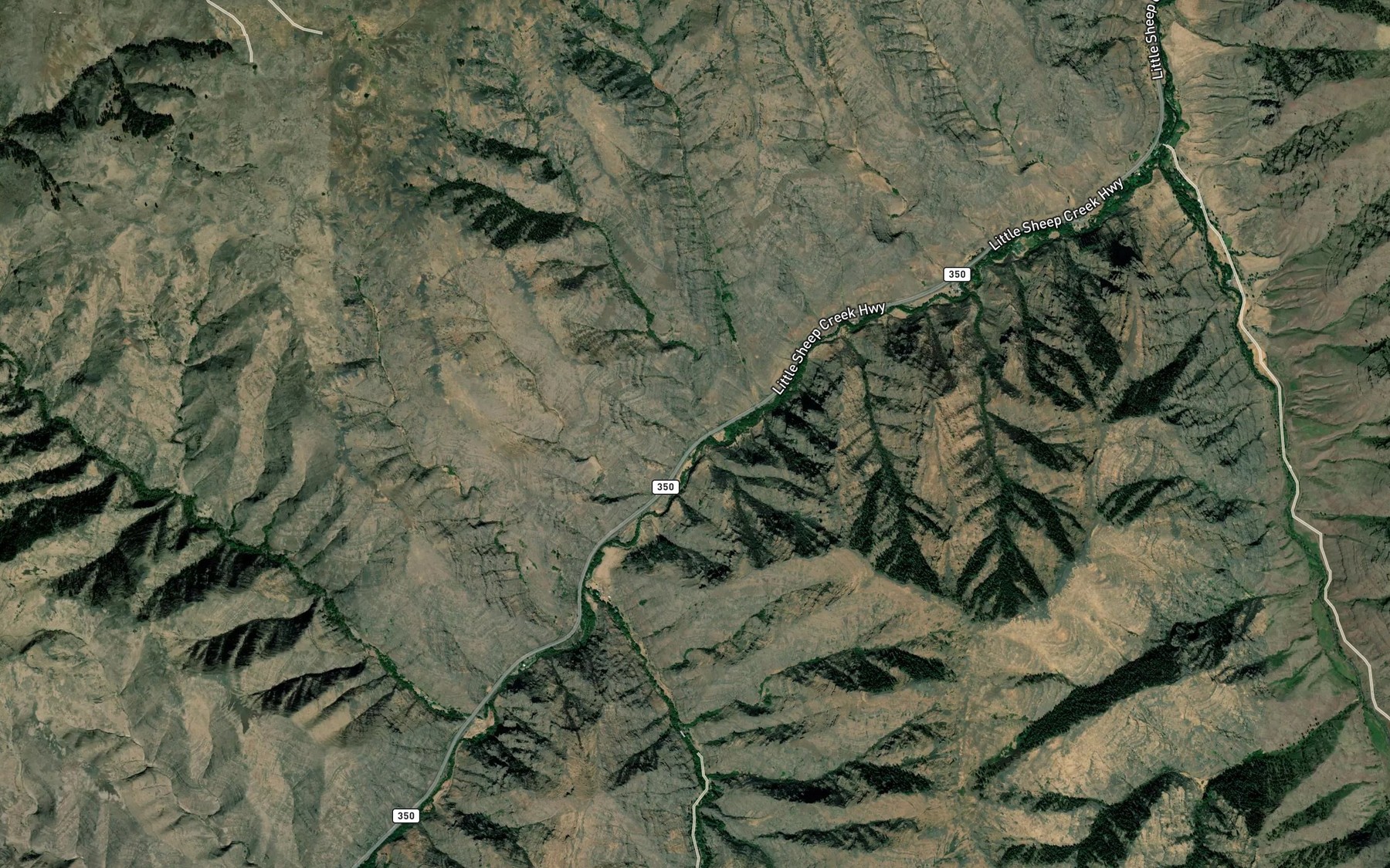 Satellite map of the Magpie Creek