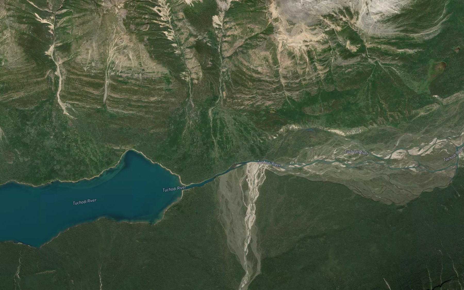 Satellite map of the Joplin Creek
