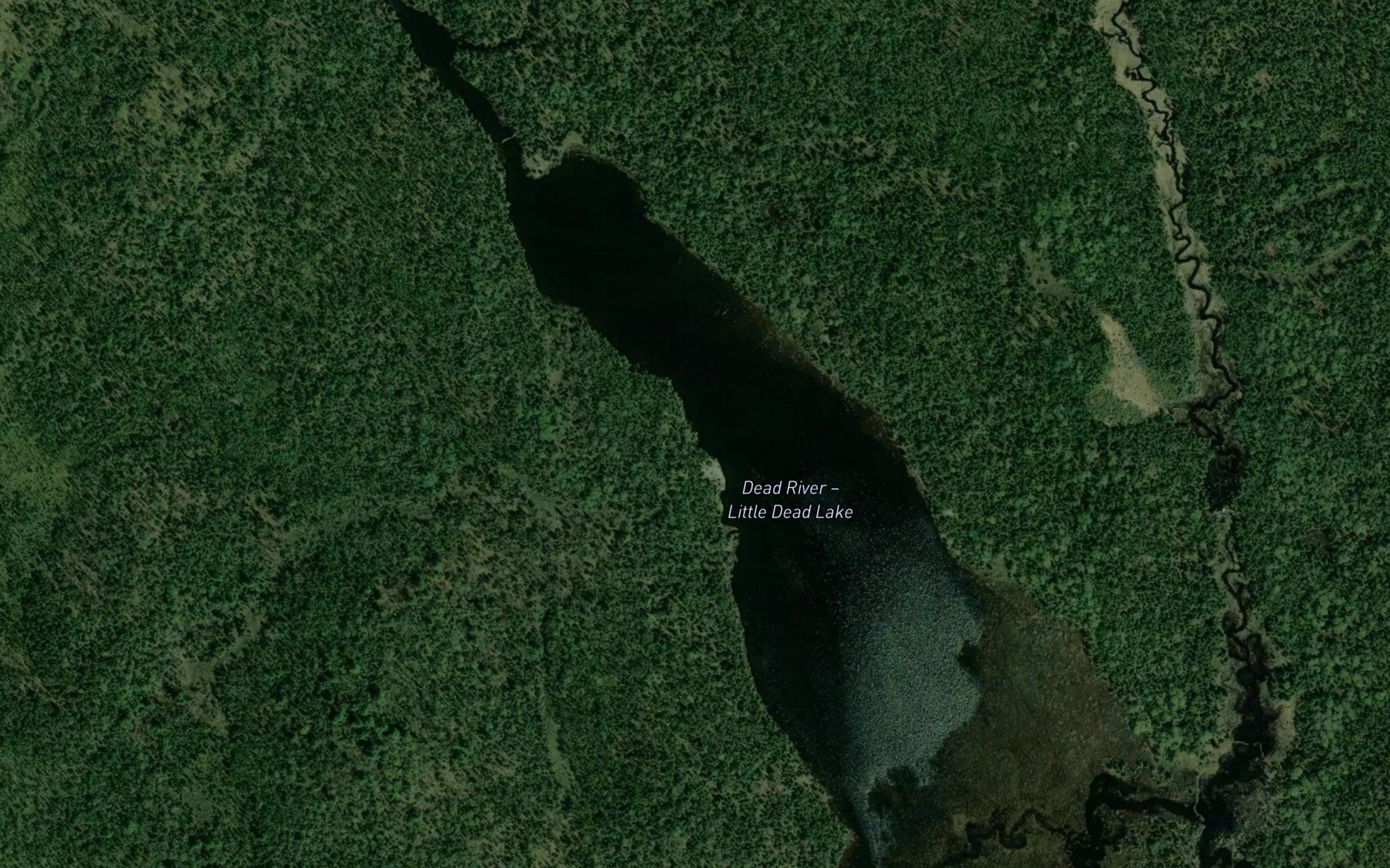 Satellite map of the Little Dead Lake