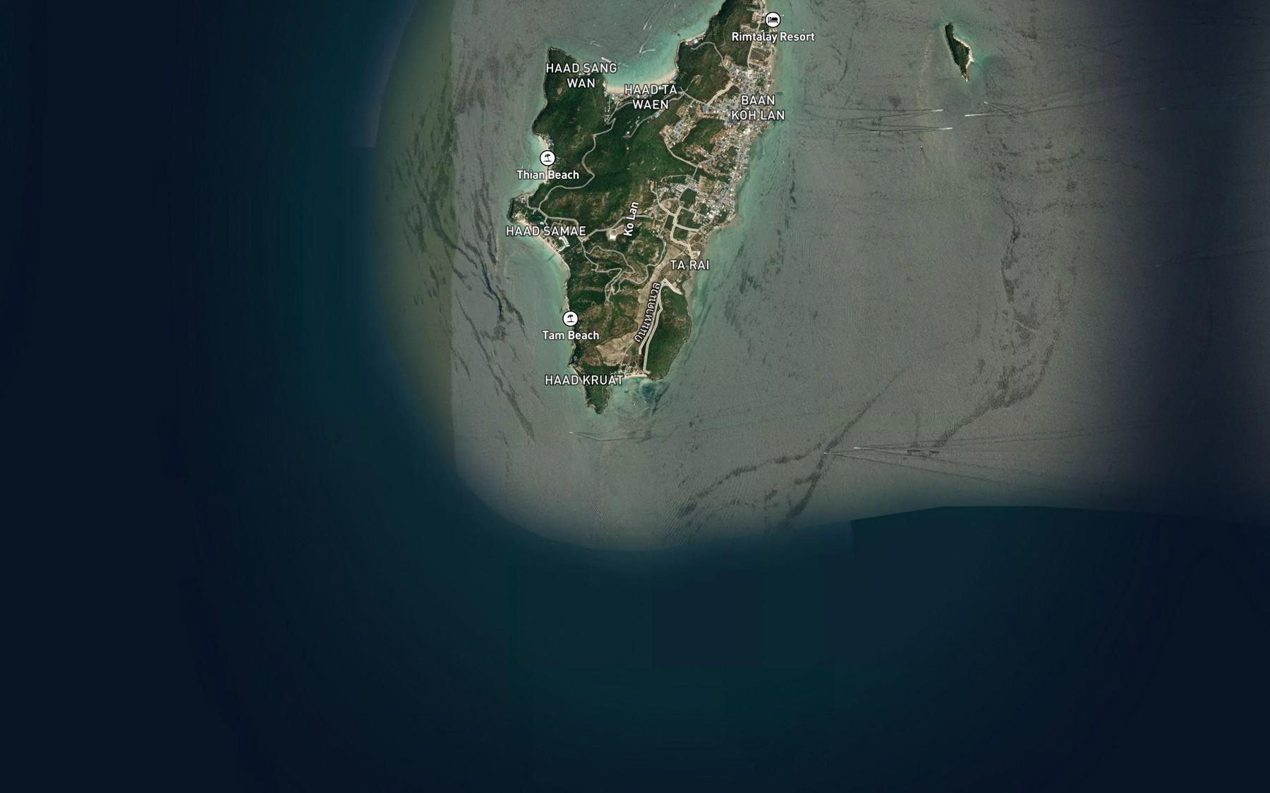 Satellite map of the Ao Hat Nuan