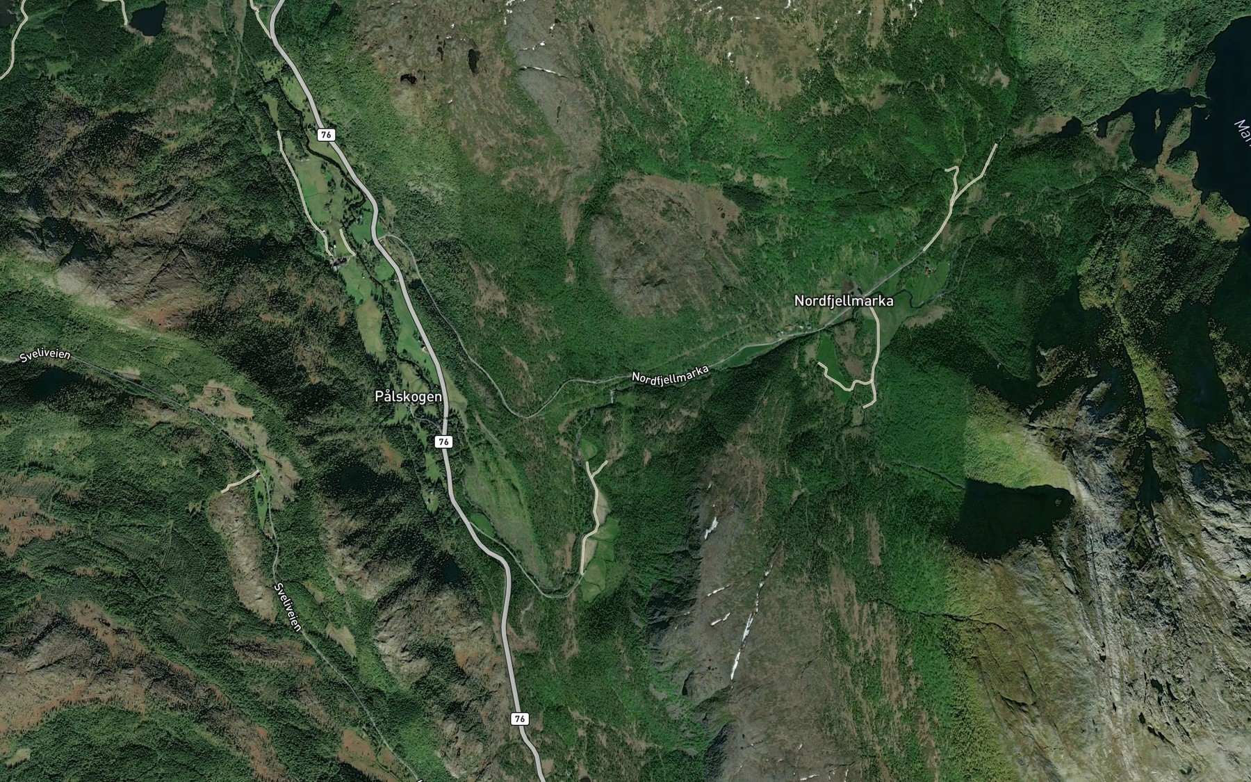 Satellite map of the Markaelva