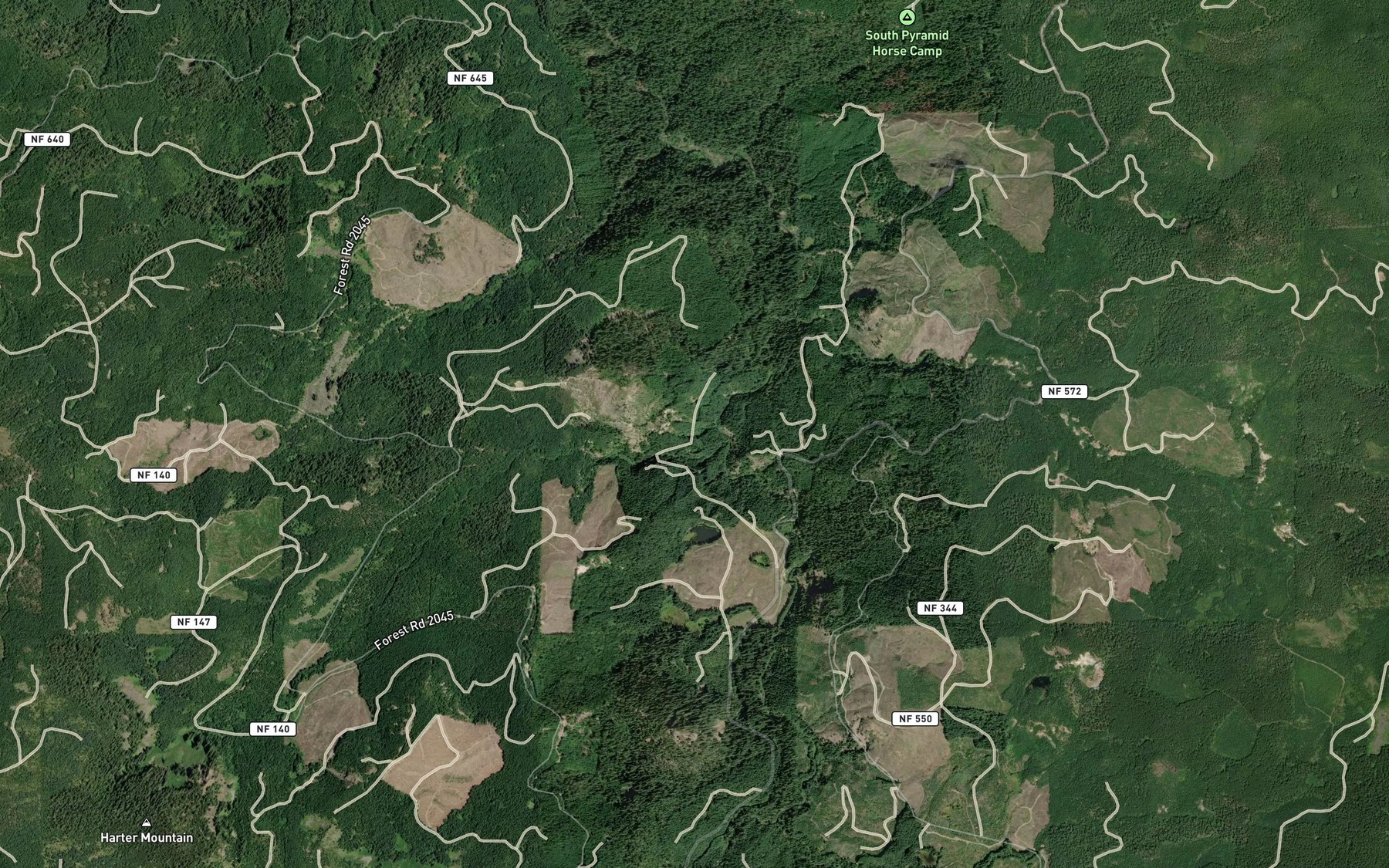 Satellite map of the Holman Creek