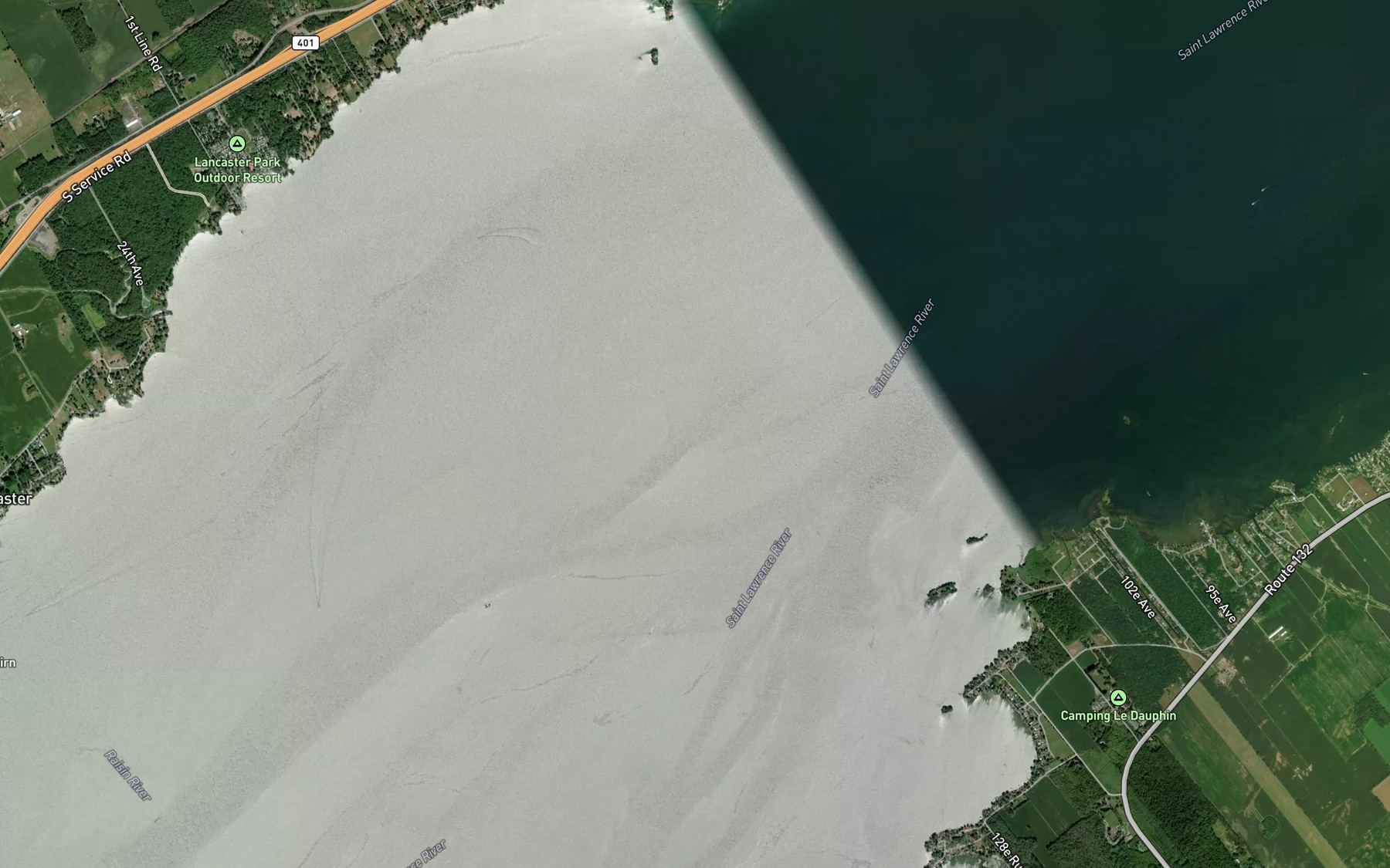 Satellite map of the South Gully