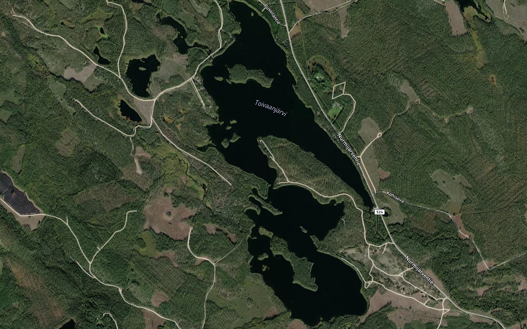 Satellite map of the Toivaanjarvi