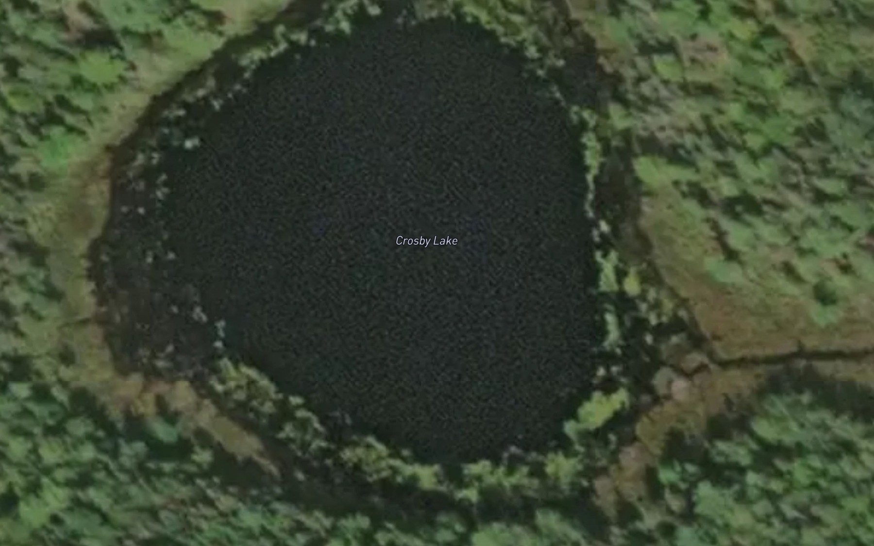 Satellite map of the Crosby Lake