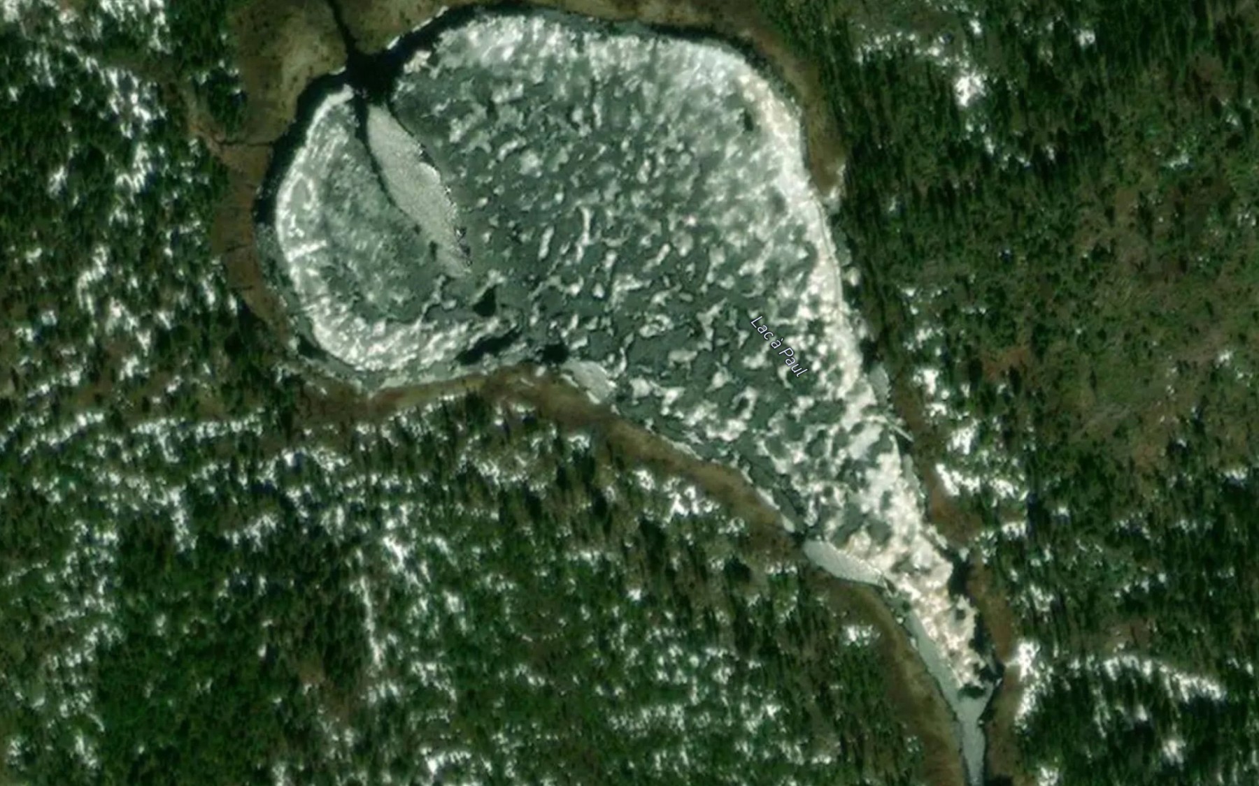 Satellite map of the Lac a Paul
