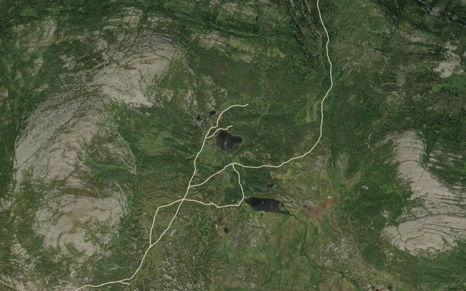 Satellite map of the Samtjorna