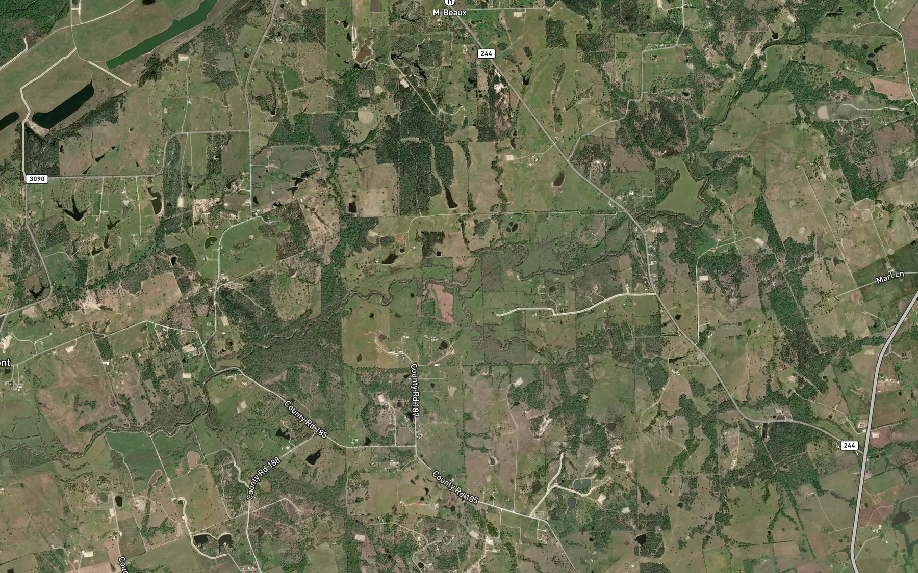 Satellite map of the Pine Creek