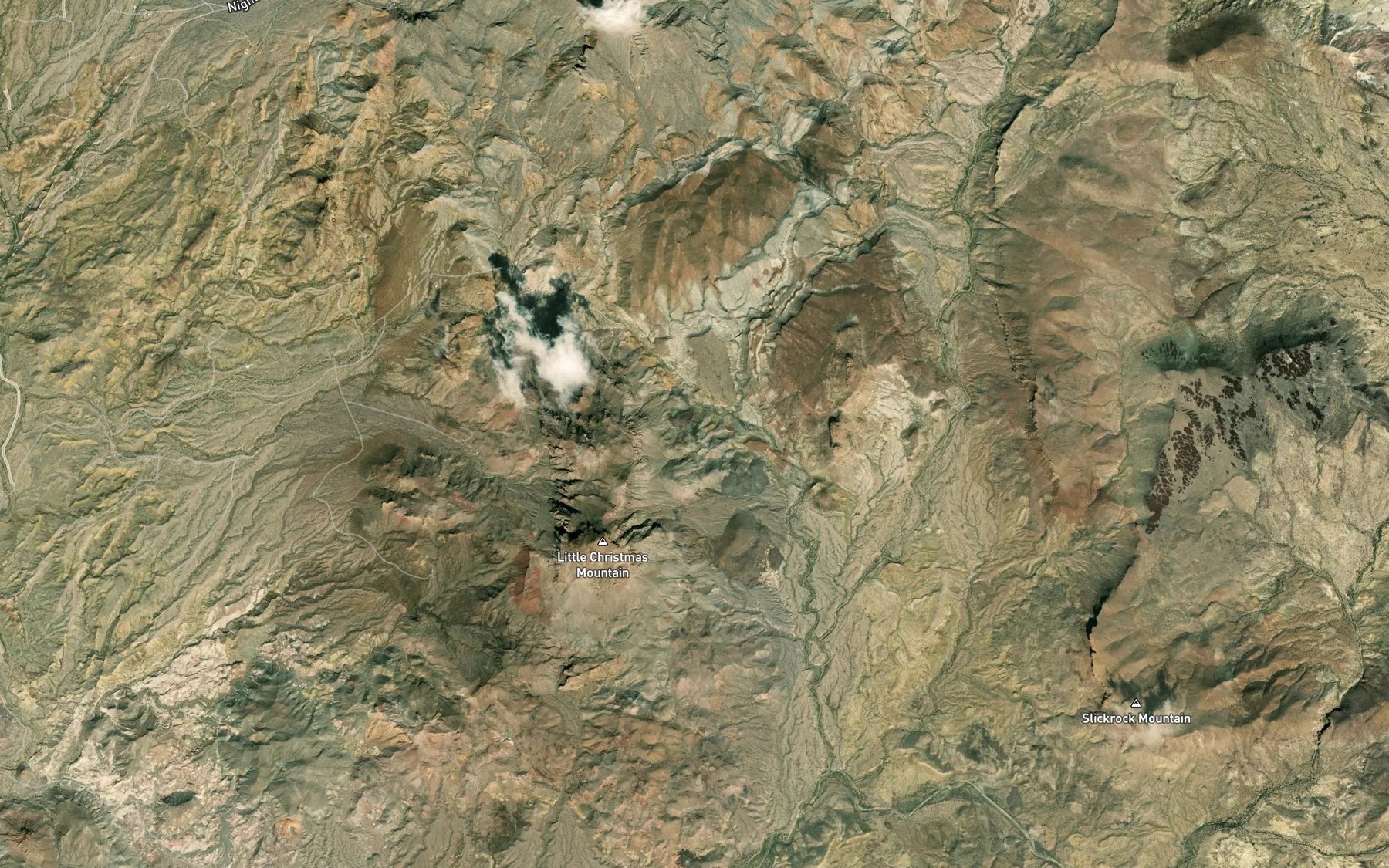 Satellite map of the Christmas Spring