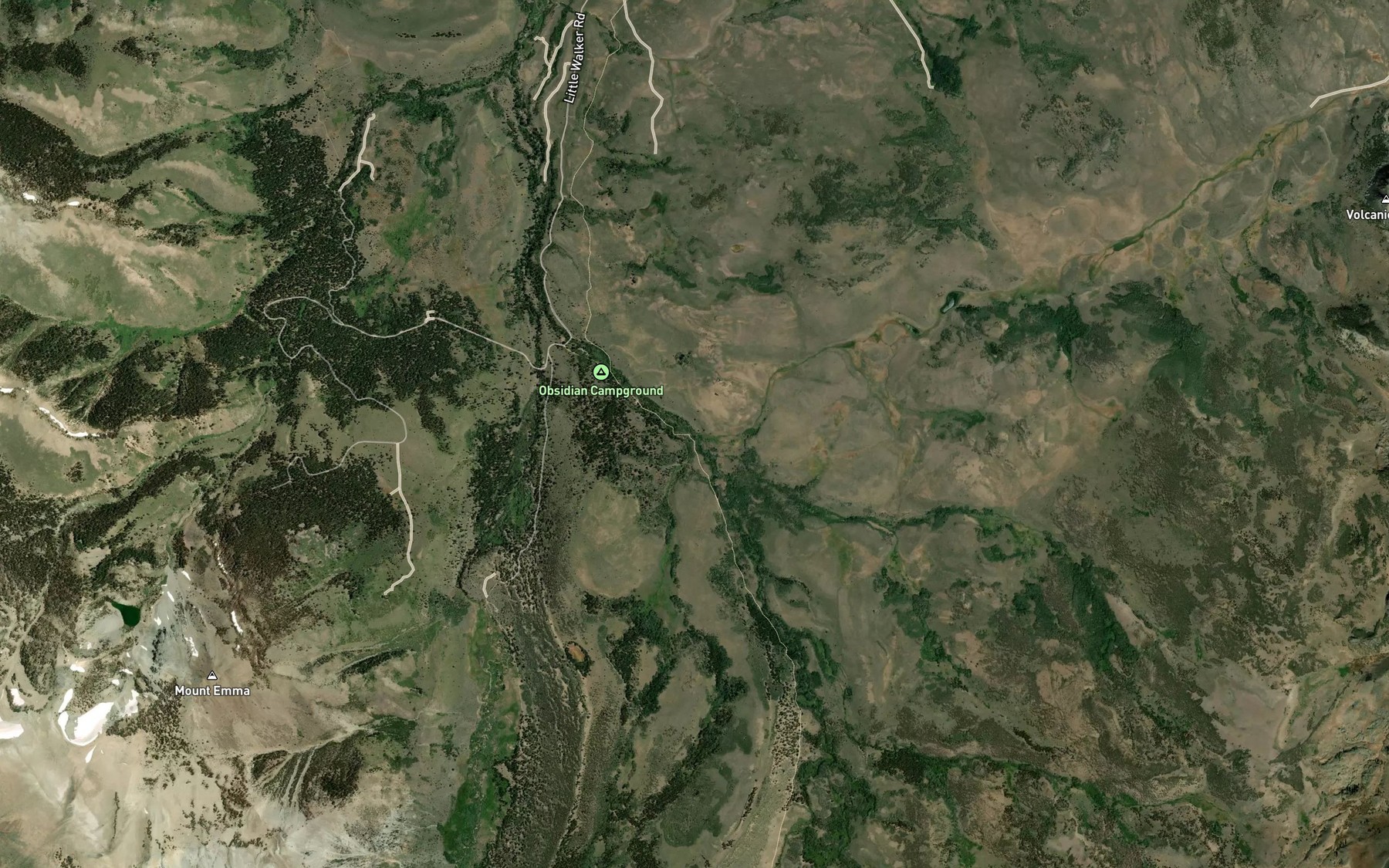 Satellite map of the Dry Creek
