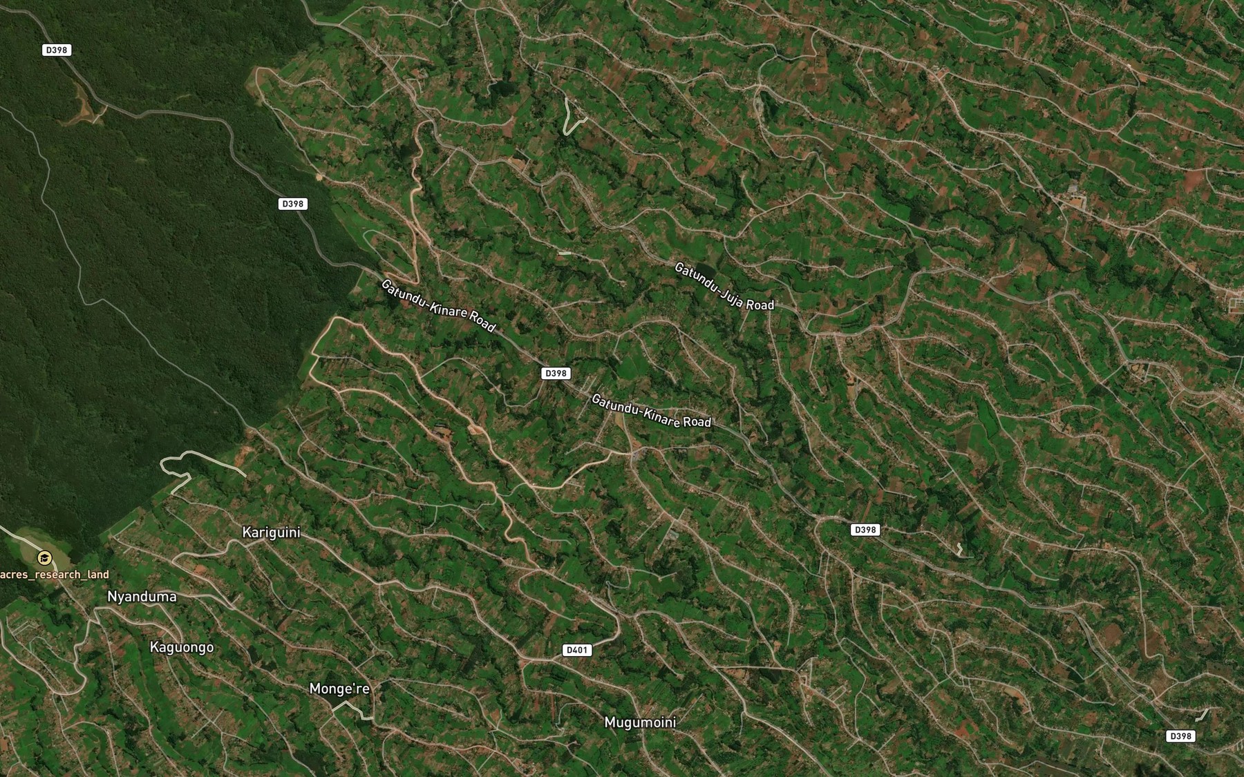 Satellite map of the Sara