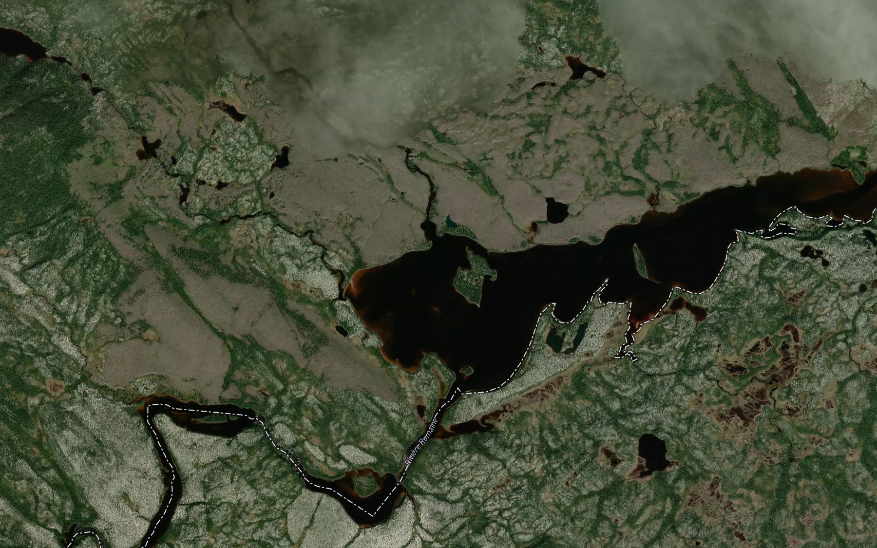 Satellite map of the Riviere aux Fleurs