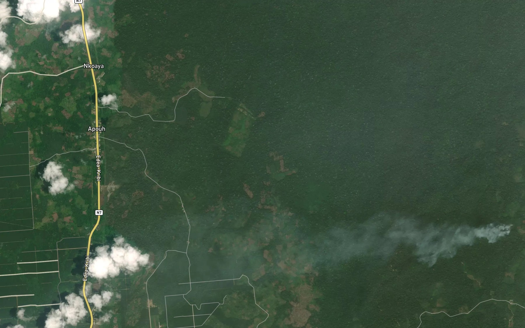 Satellite map of the Ndong Yela