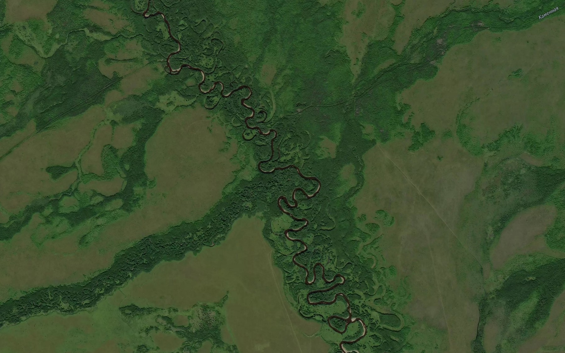 Satellite map of the Severnaya Khandasa