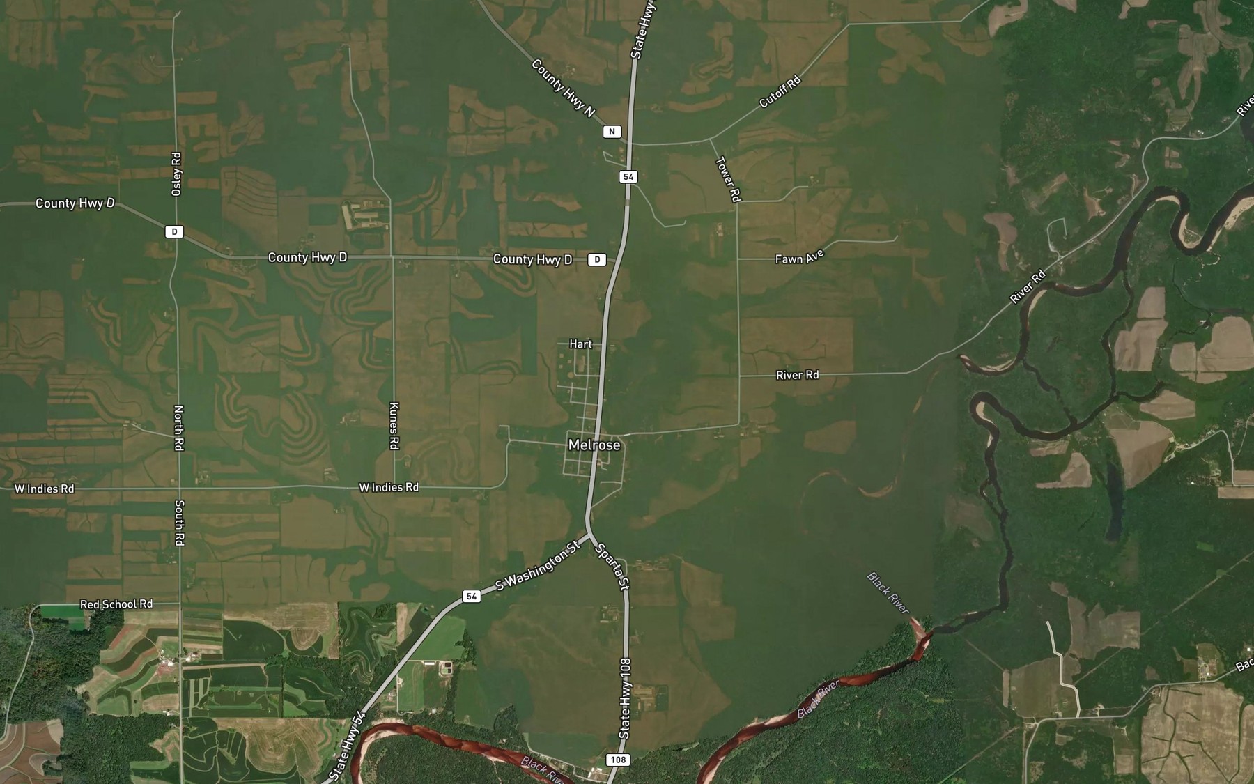 Satellite map of the Douglas Pond 24