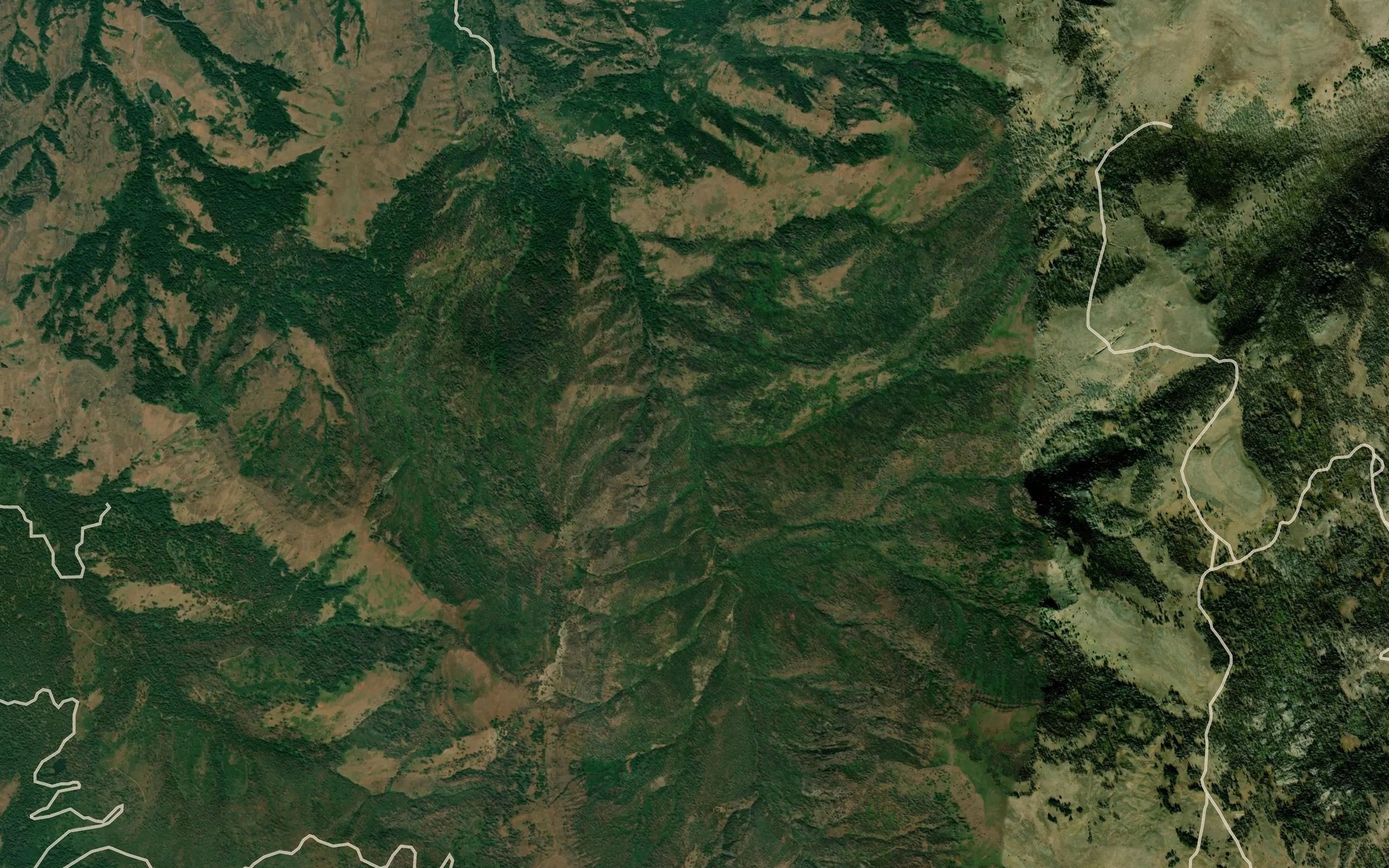 Satellite map of the Galena Creek