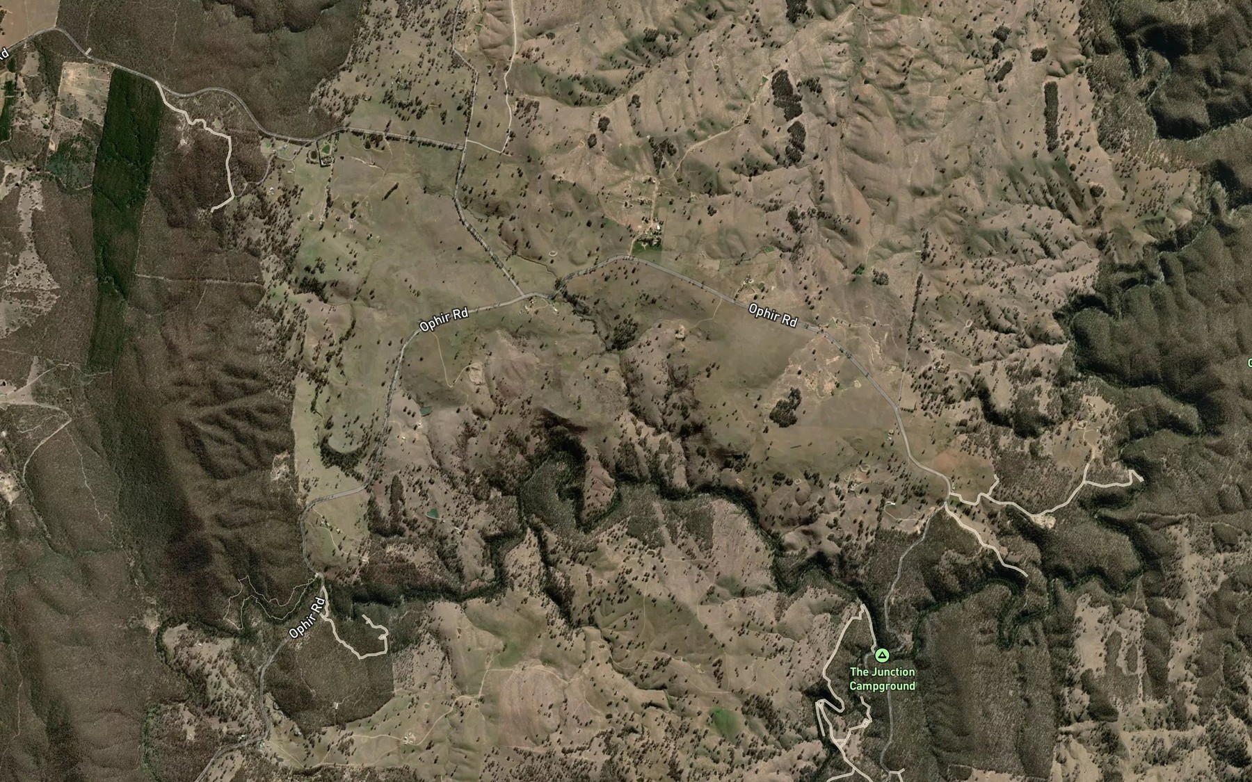 Satellite map of the Emu Swamp Creek