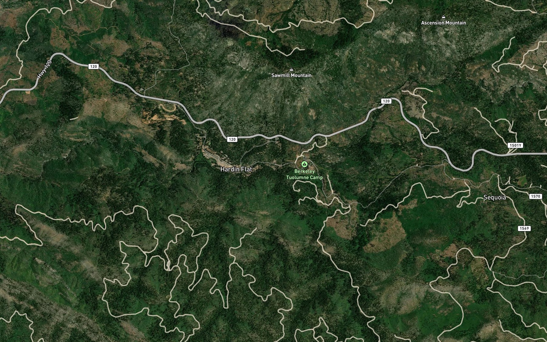 Satellite map of the Big Creek