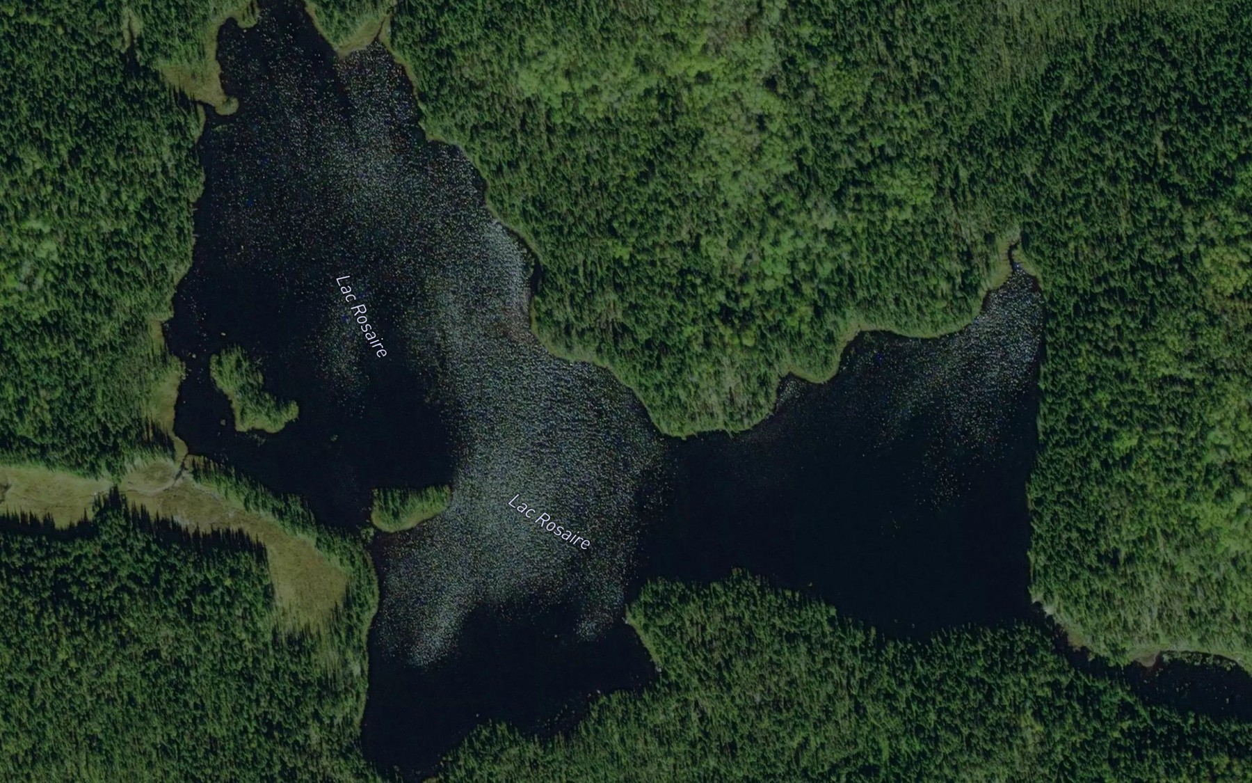 Satellite map of the Lac Rosaire