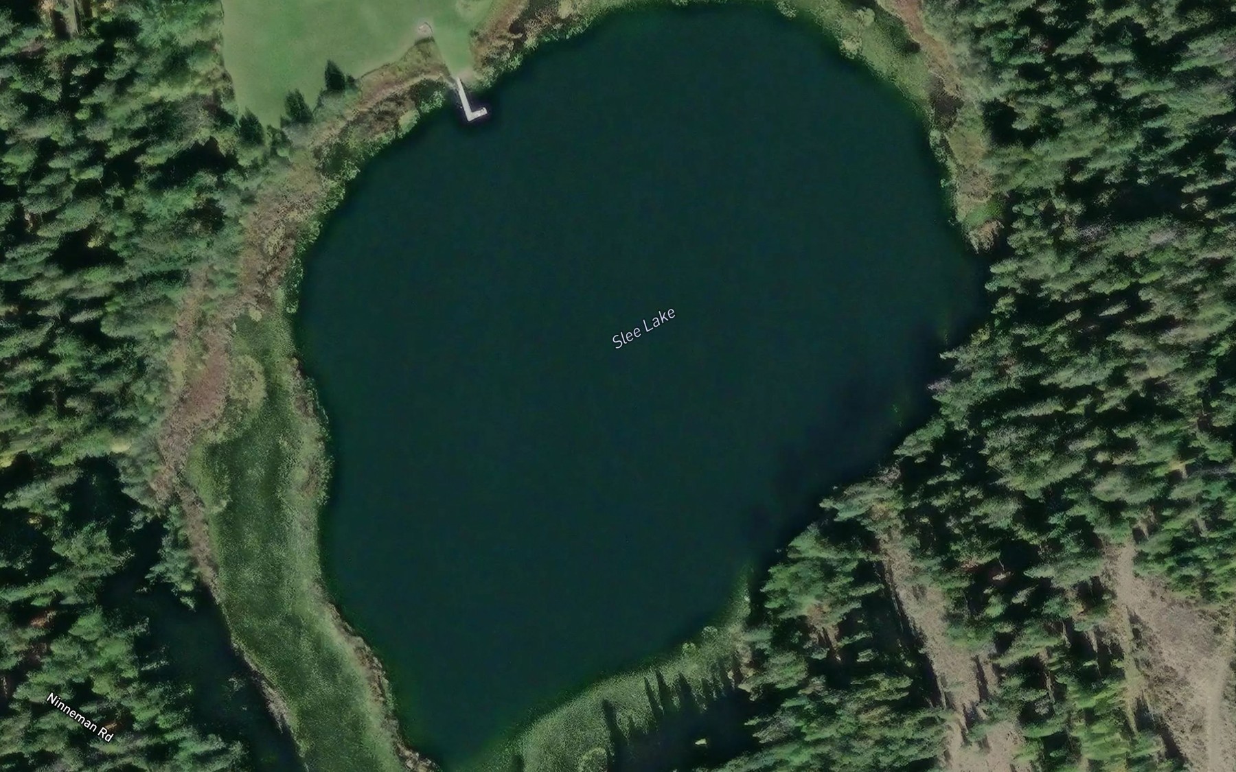 Satellite map of the Slee Lake