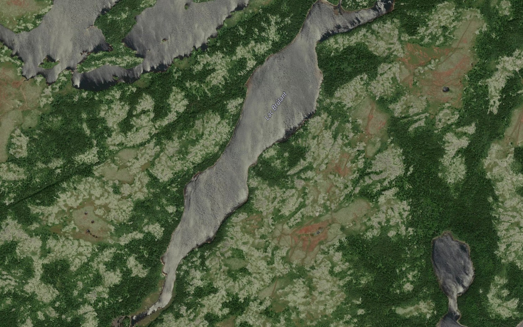 Satellite map of the Lac Brulant