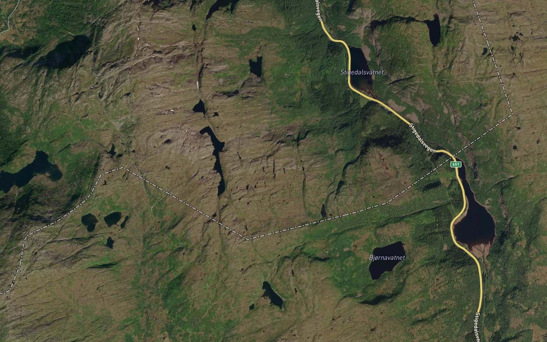 Satellite map of the Tretjonna