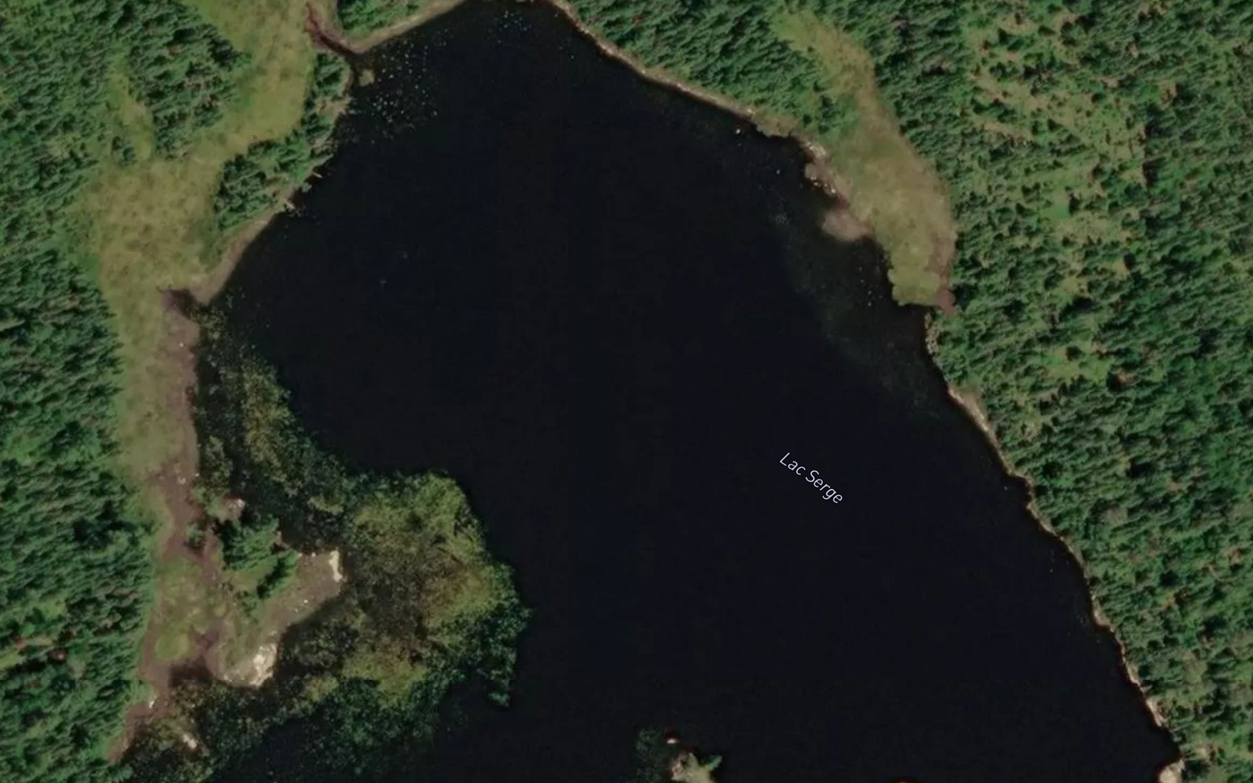 Satellite map of the Lac Serge