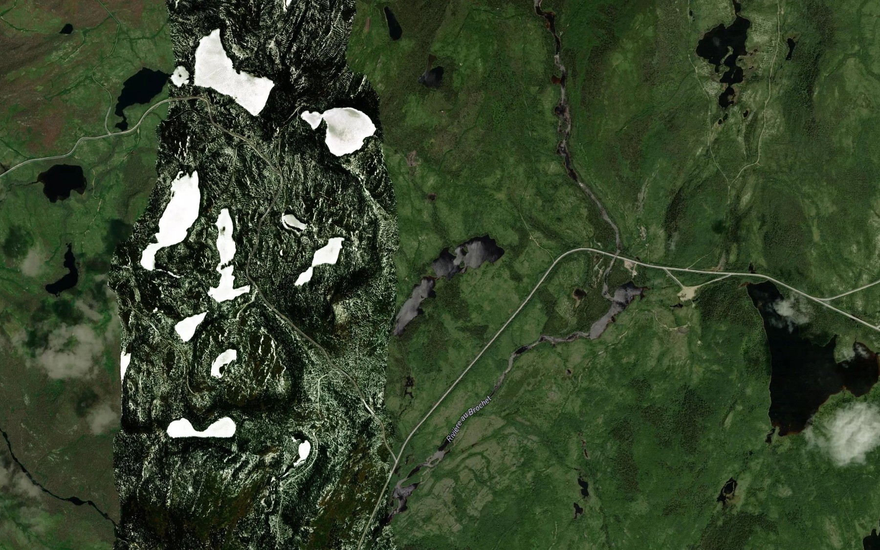 Satellite map of the Lac du Shinto