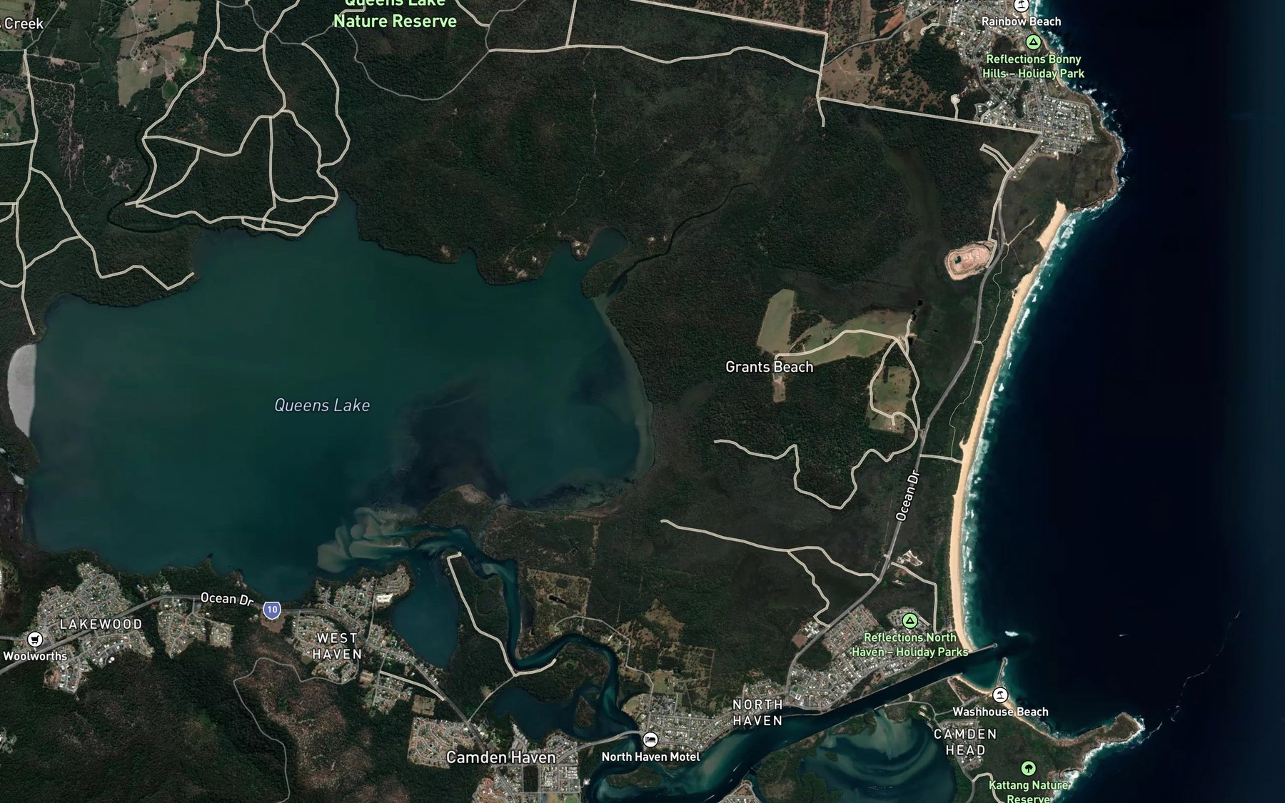 Satellite map of the Nature Reserve
