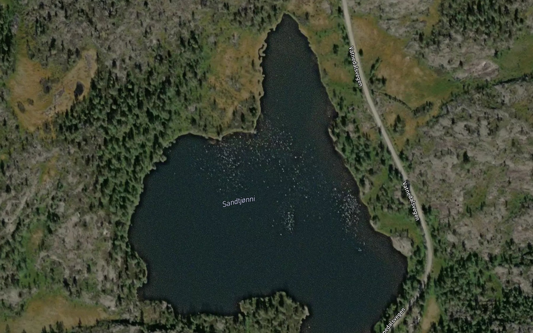 Satellite map of the Sandtjorni