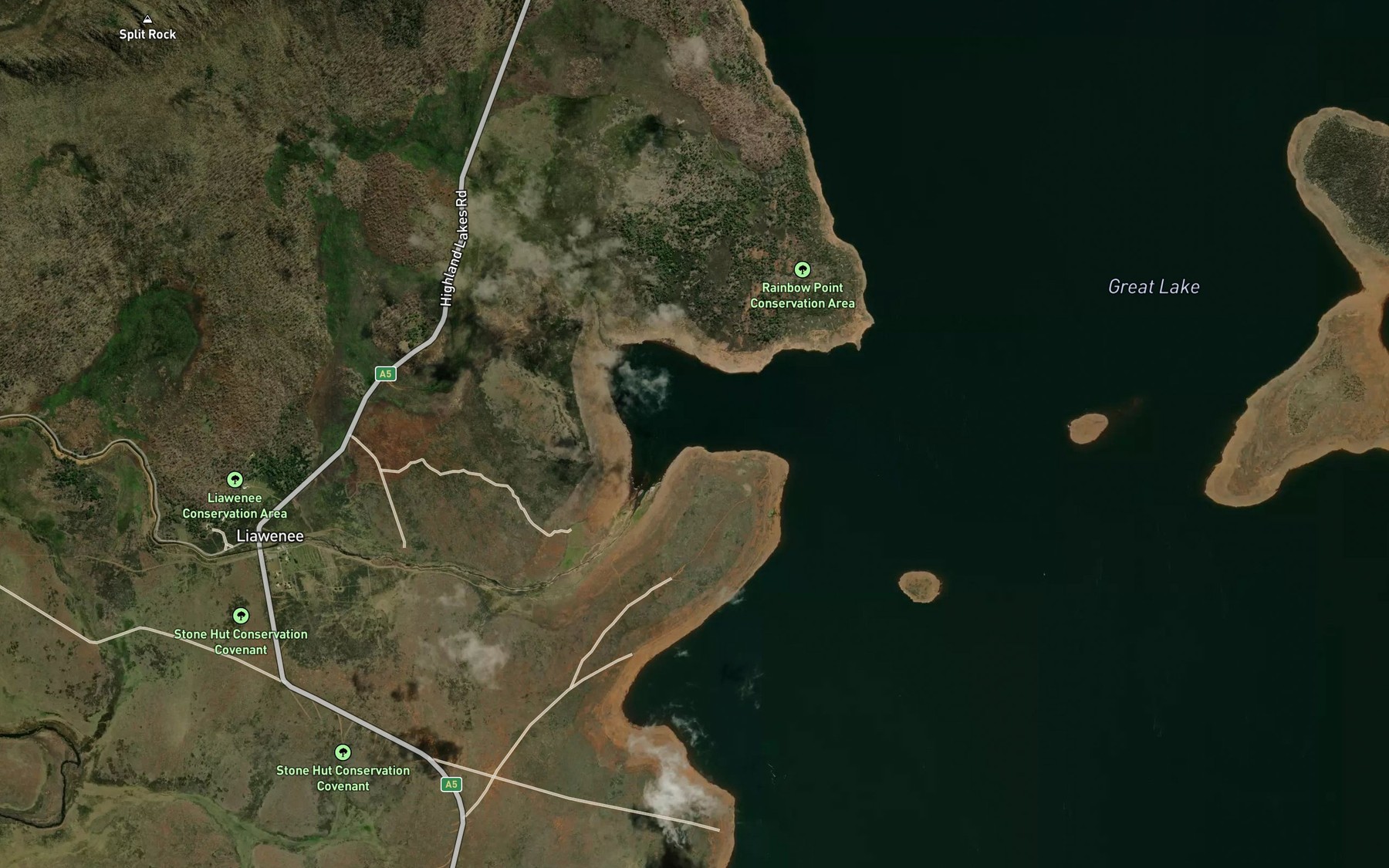 Satellite map of the Canal Bay
