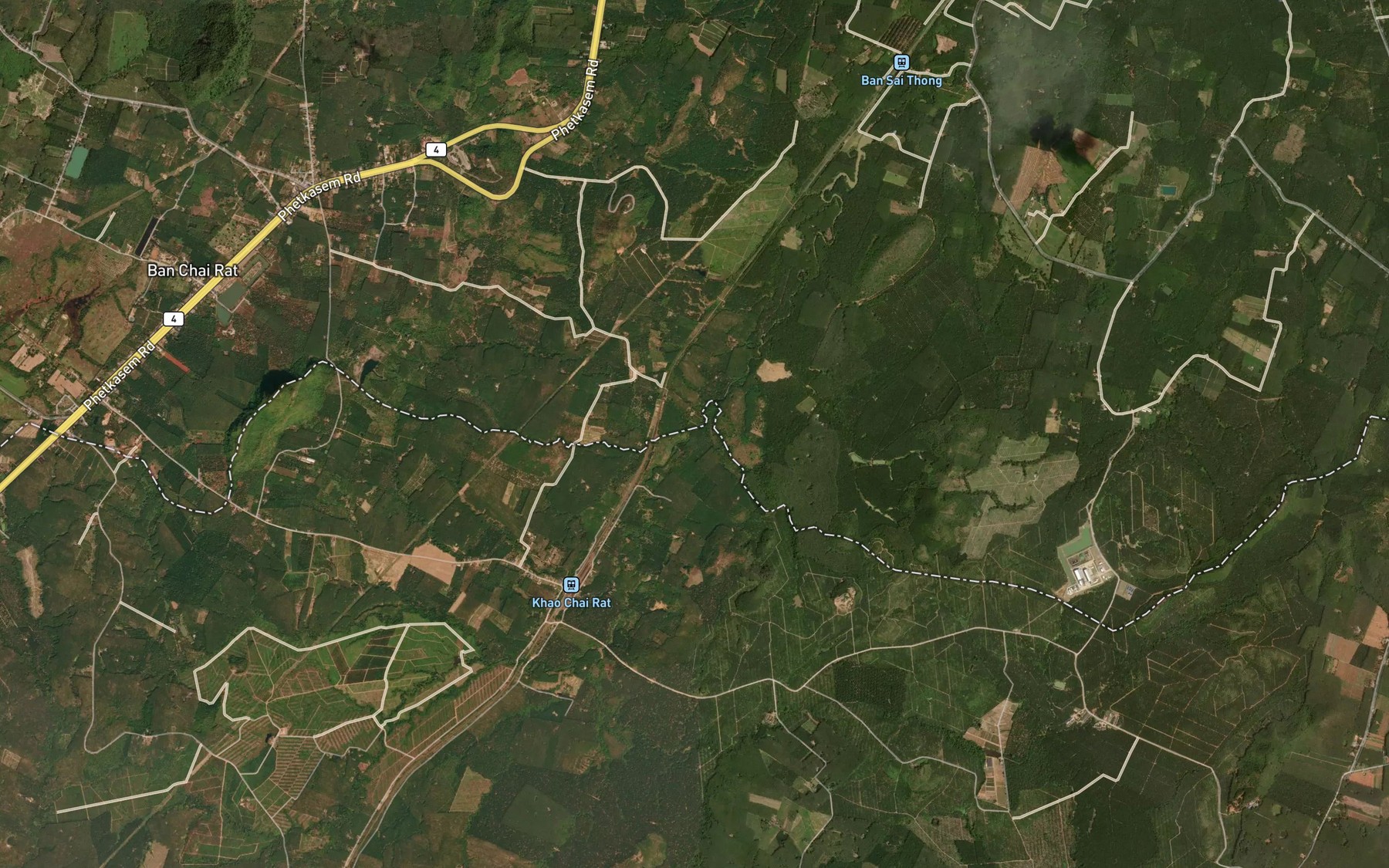 Satellite map of the Khlong Nam Chu