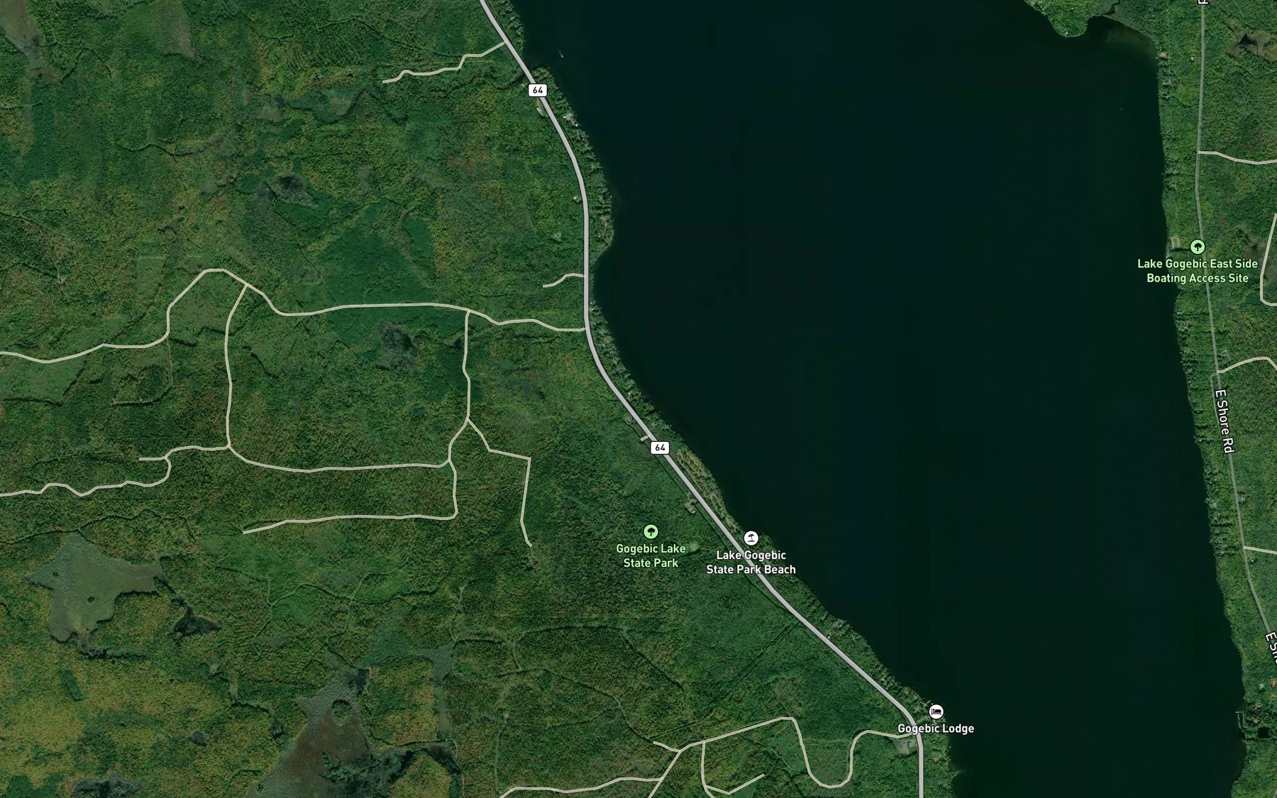 Satellite map of the Gillis Creek