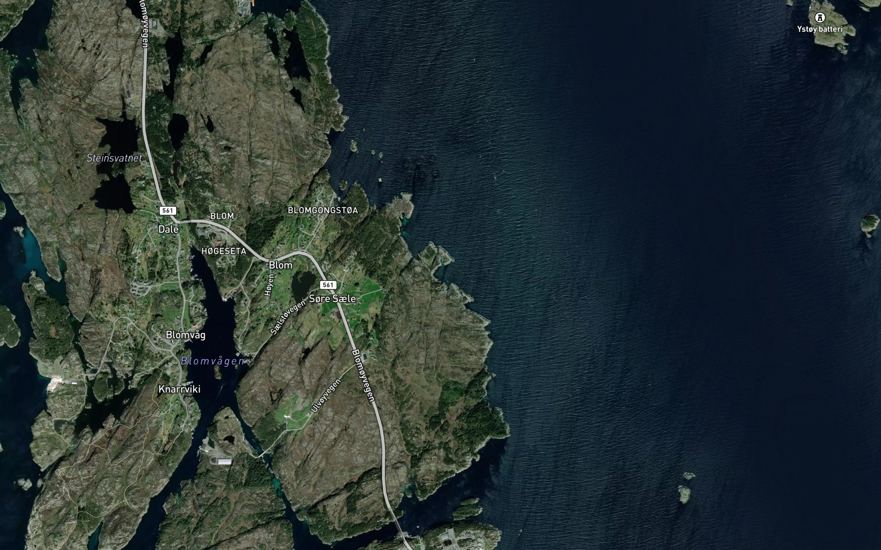 Satellite map of the Sandknappbukti
