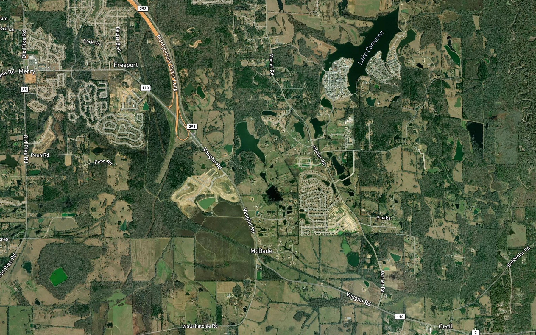 Satellite map of the Frank Rutland Lake Number Two