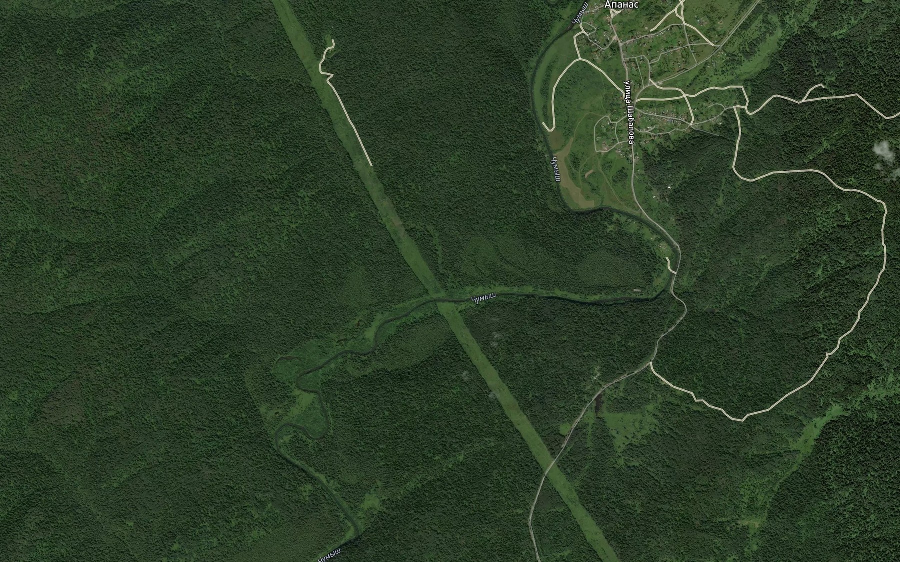 Satellite map of the Aylop